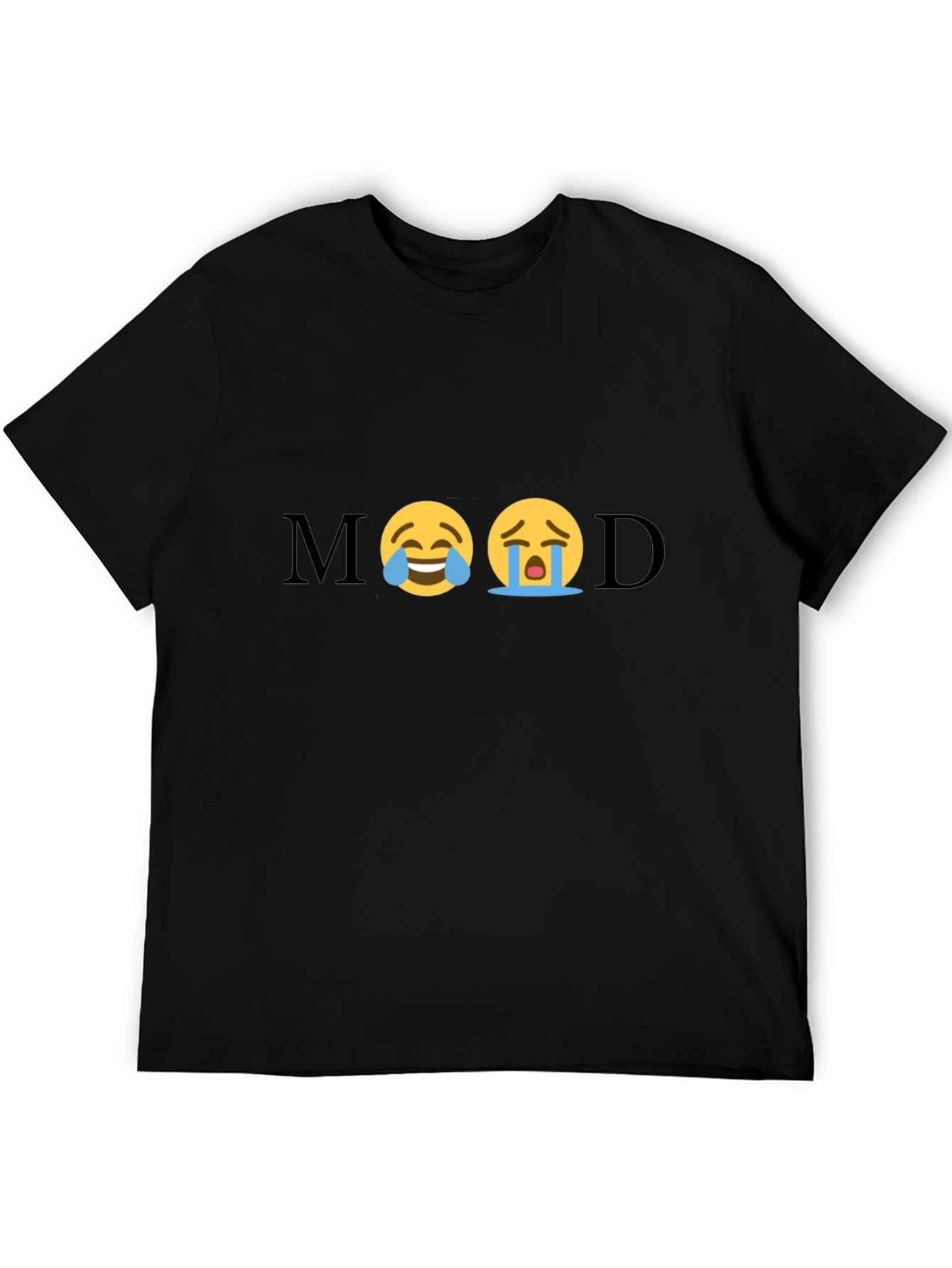 Mood Emoji Graphic Tee - Unisex Black T-Shirt