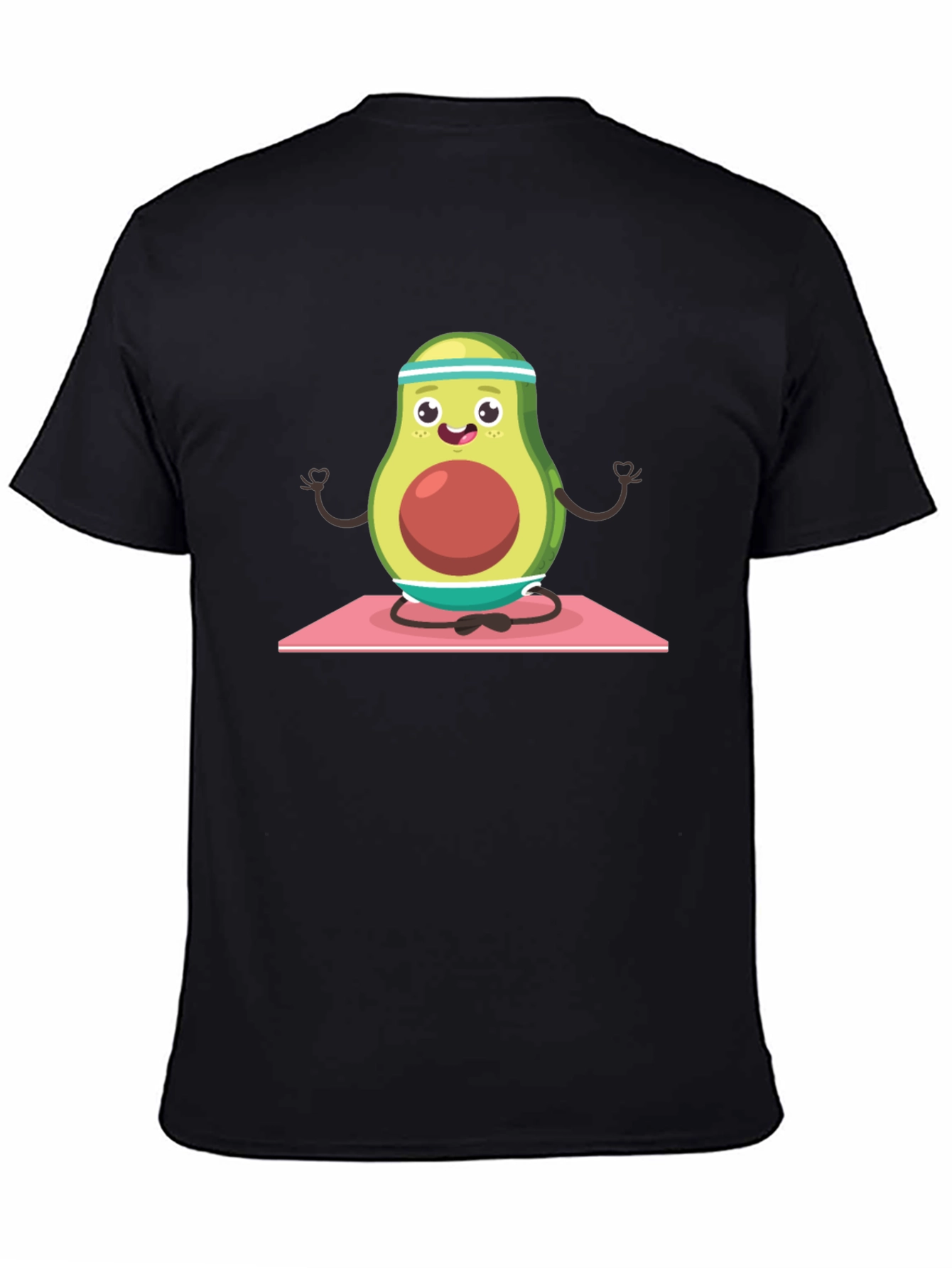 Yoga Avocado Mens T-Shirt - Meditating Fruit Tee