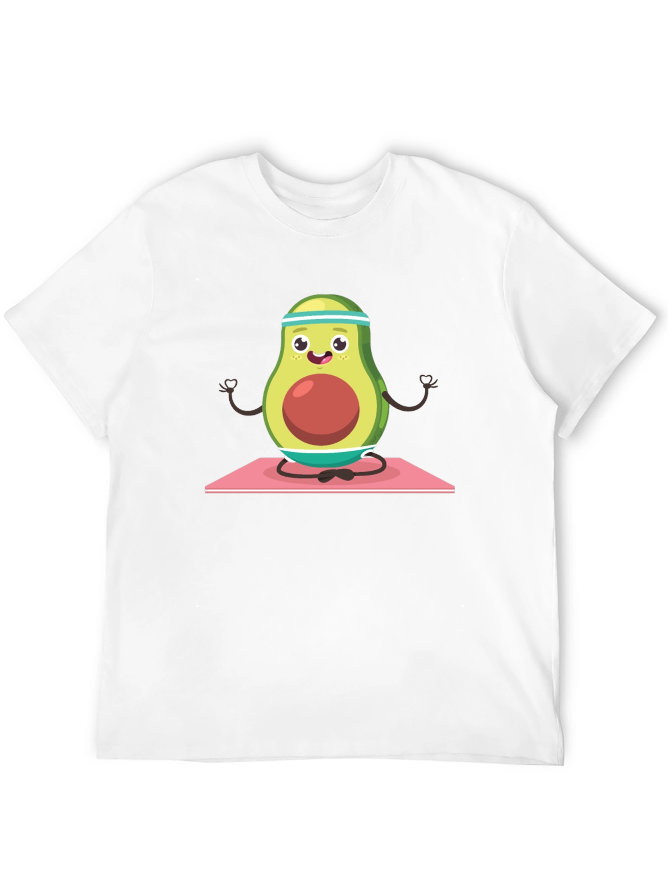 Yoga Avocado Mens T-Shirt - Meditating Fruit Tee