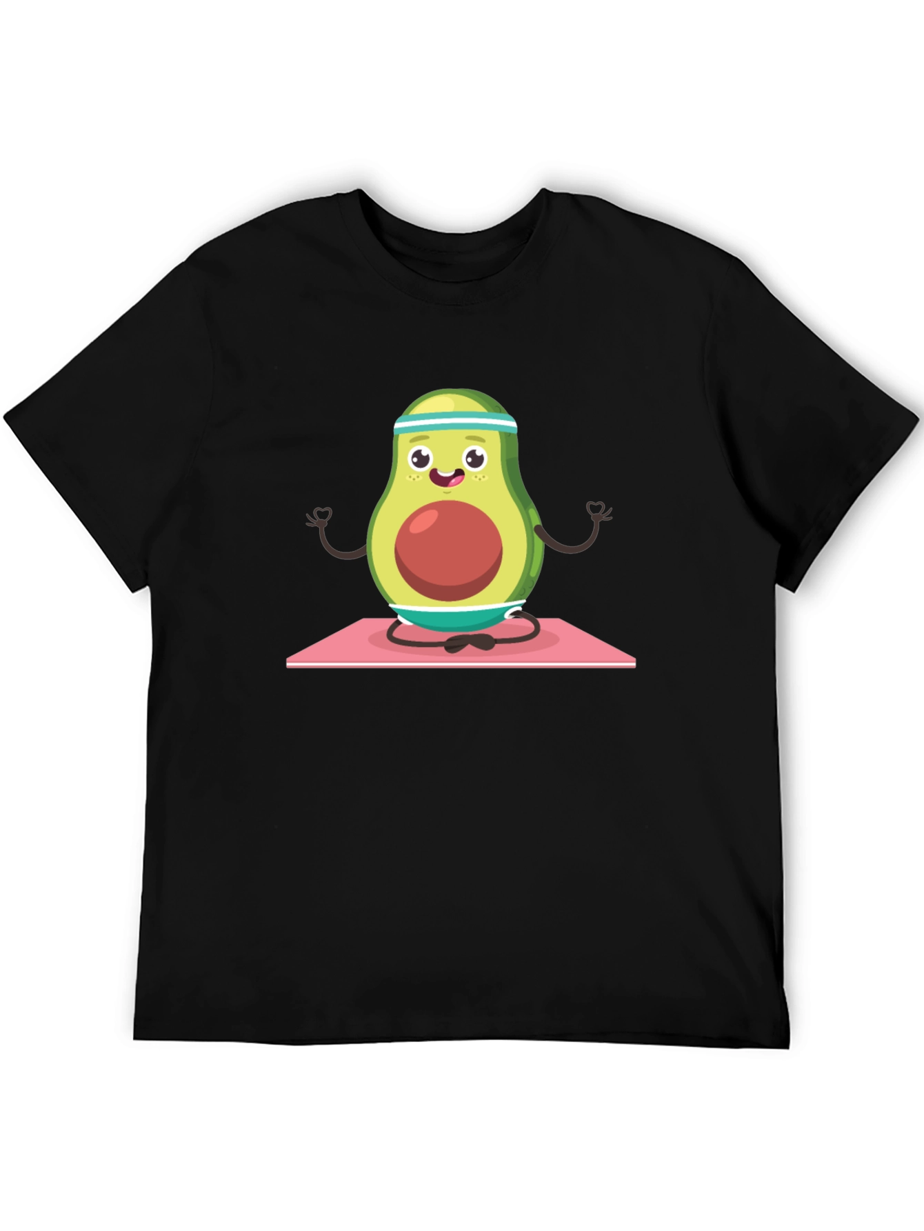 Yoga Avocado Mens T-Shirt - Meditating Fruit Tee