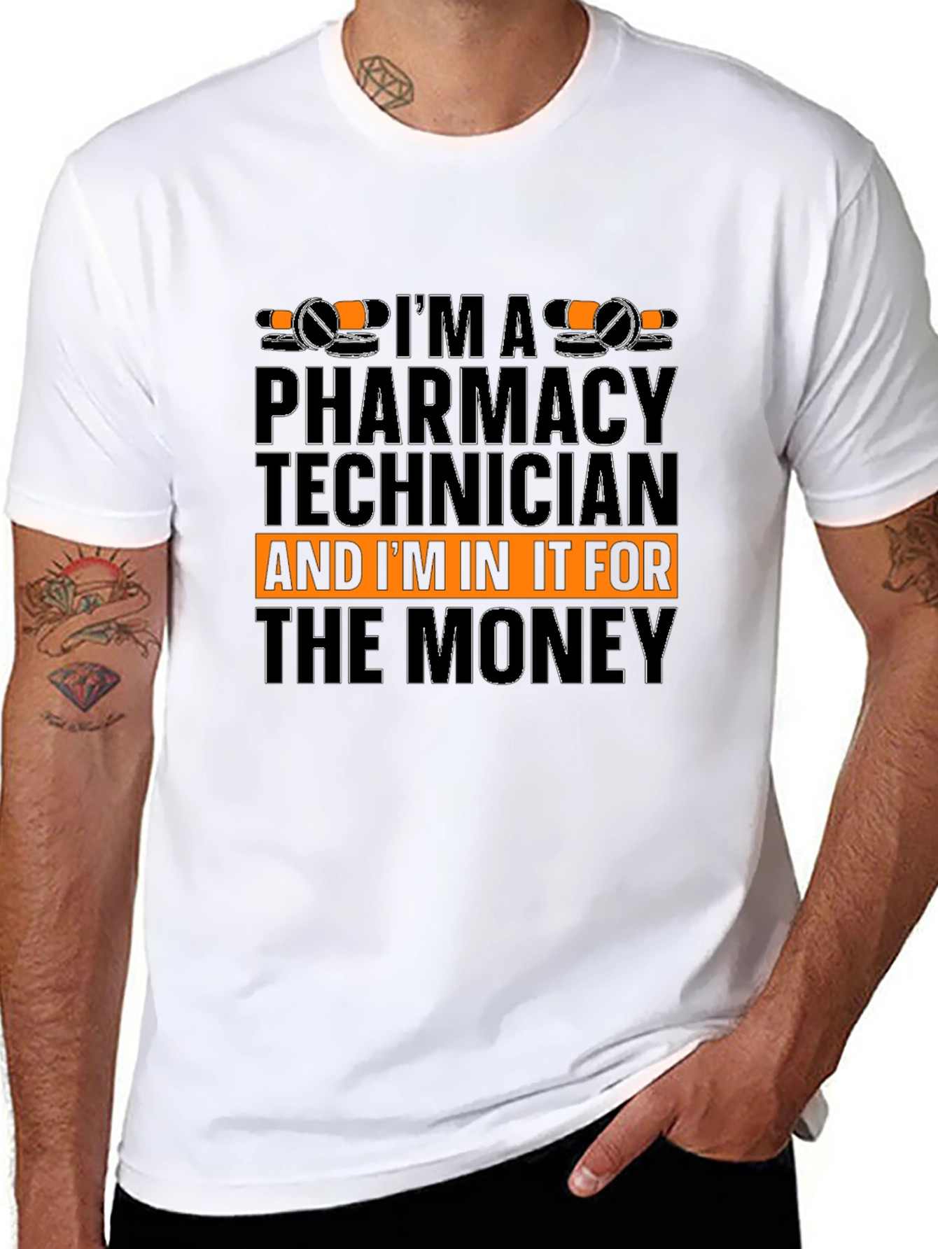 Pharmacy Technician T-Shirt Funny Money Graphic Tee