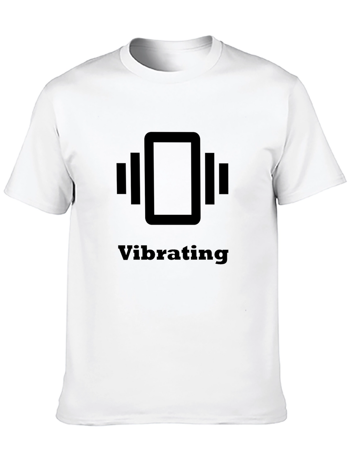 Vibrating Phone Graphic Black T-Shirt
