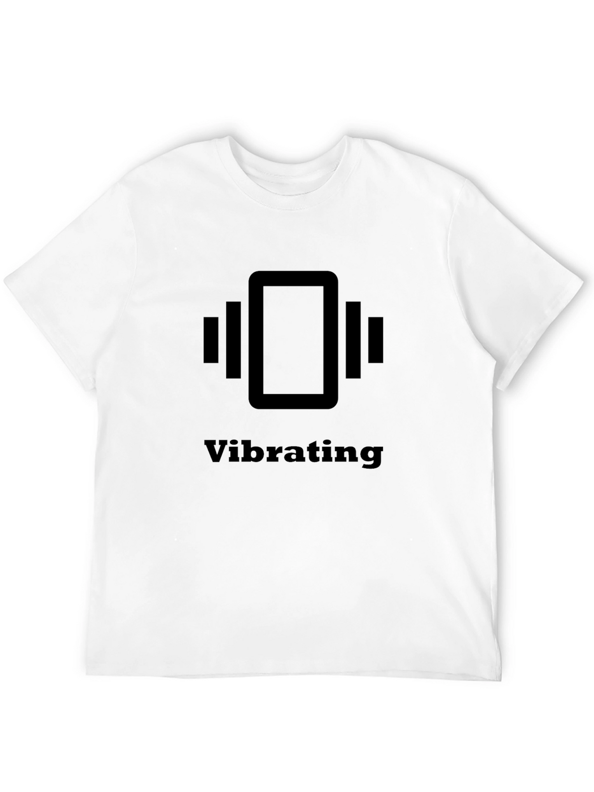 Vibrating Phone Graphic Black T-Shirt
