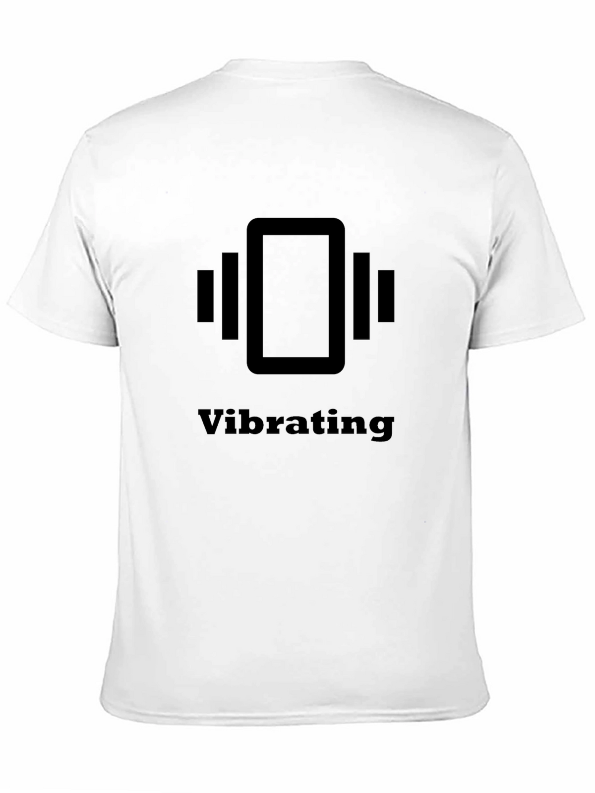 Vibrating Phone Graphic Black T-Shirt