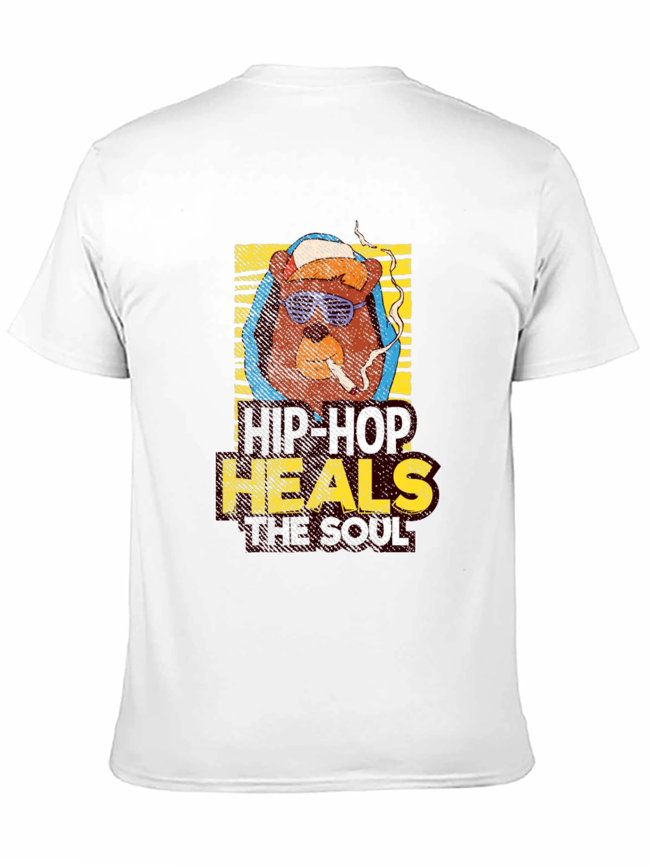 Hip-Hop Bear Graphic T-Shirt - Urban Style