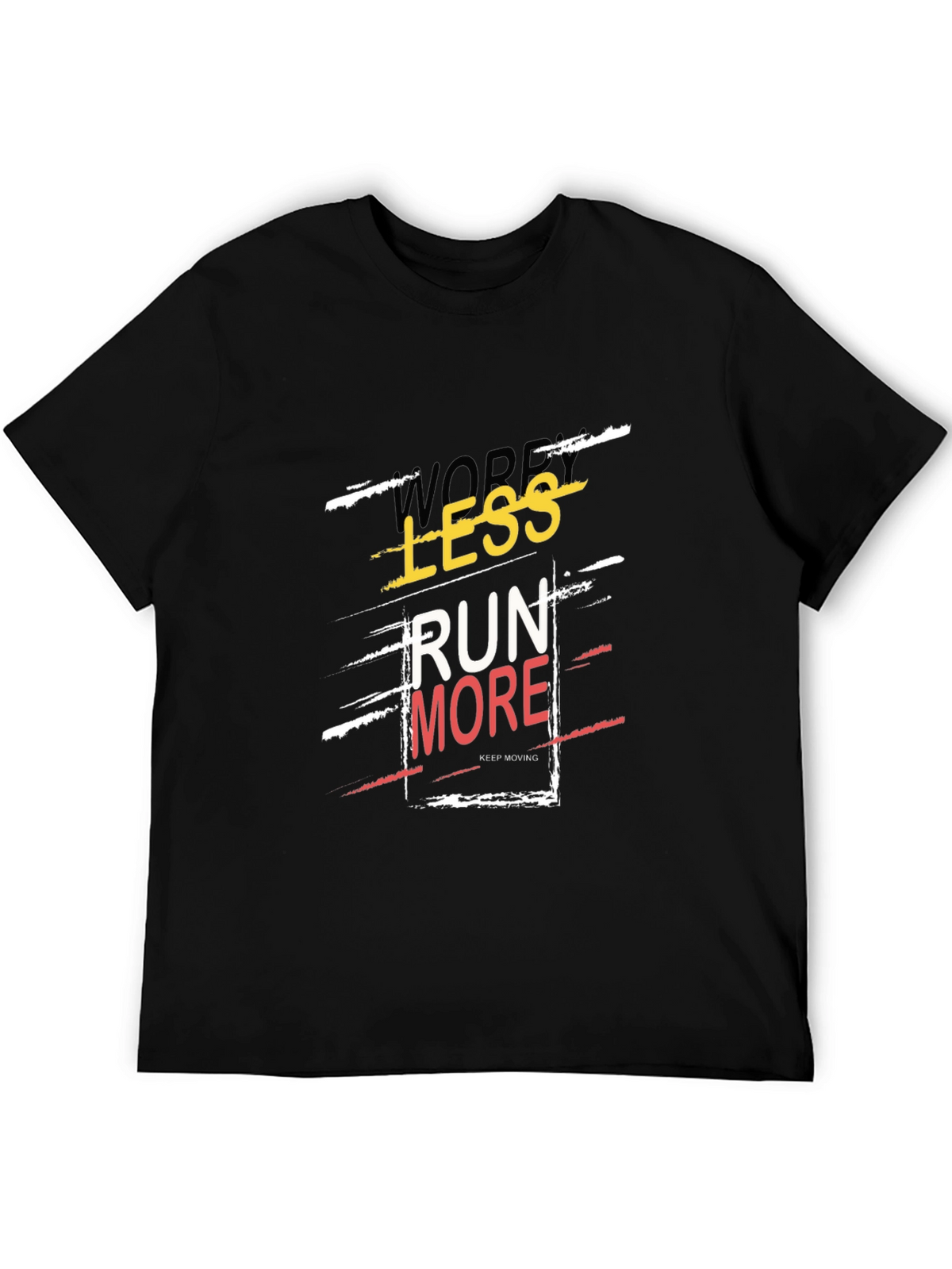 Run More Graphic Tee - Trendy Slogan T-Shirt