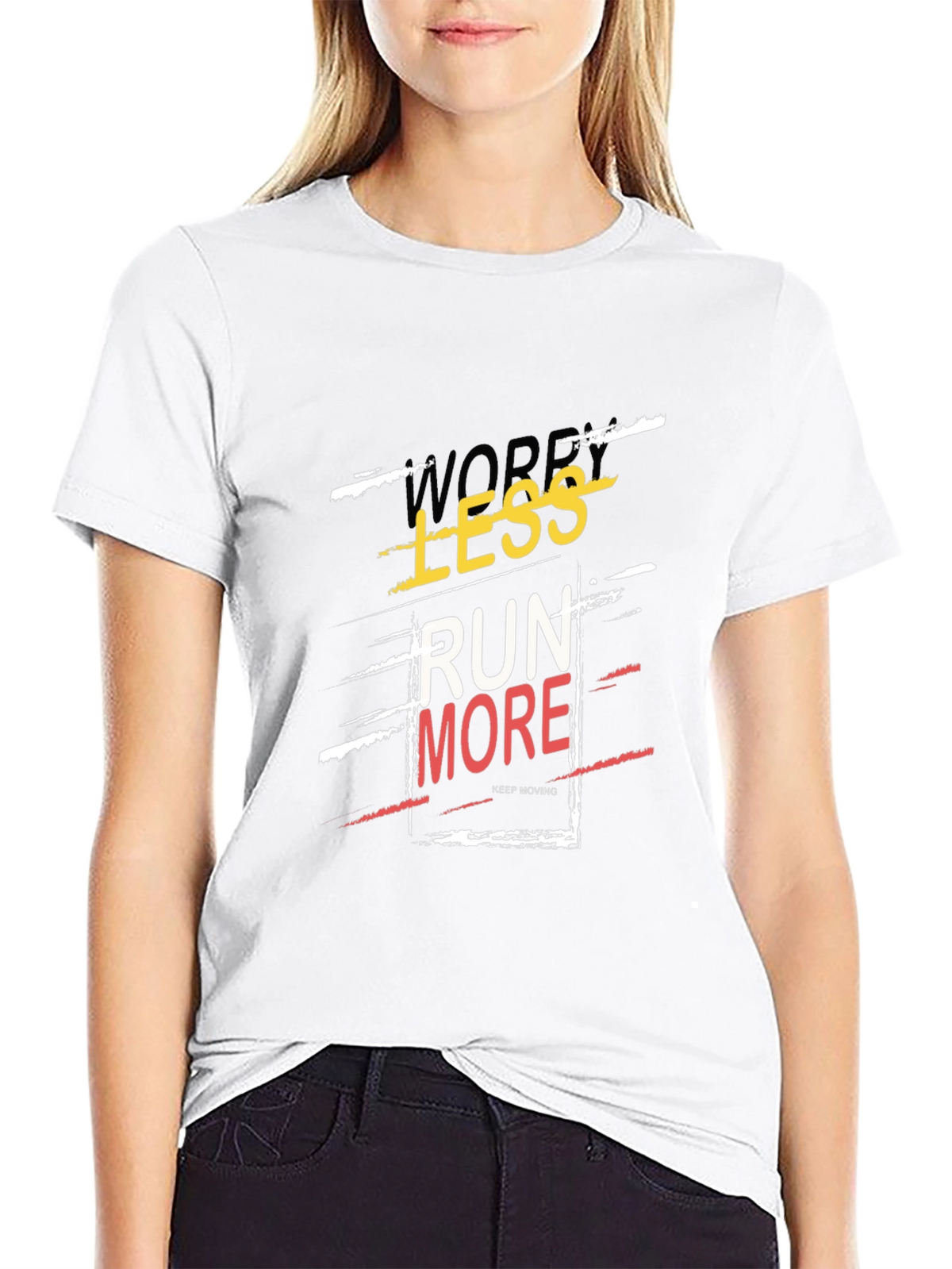 Run More Graphic Tee - Trendy Slogan T-Shirt