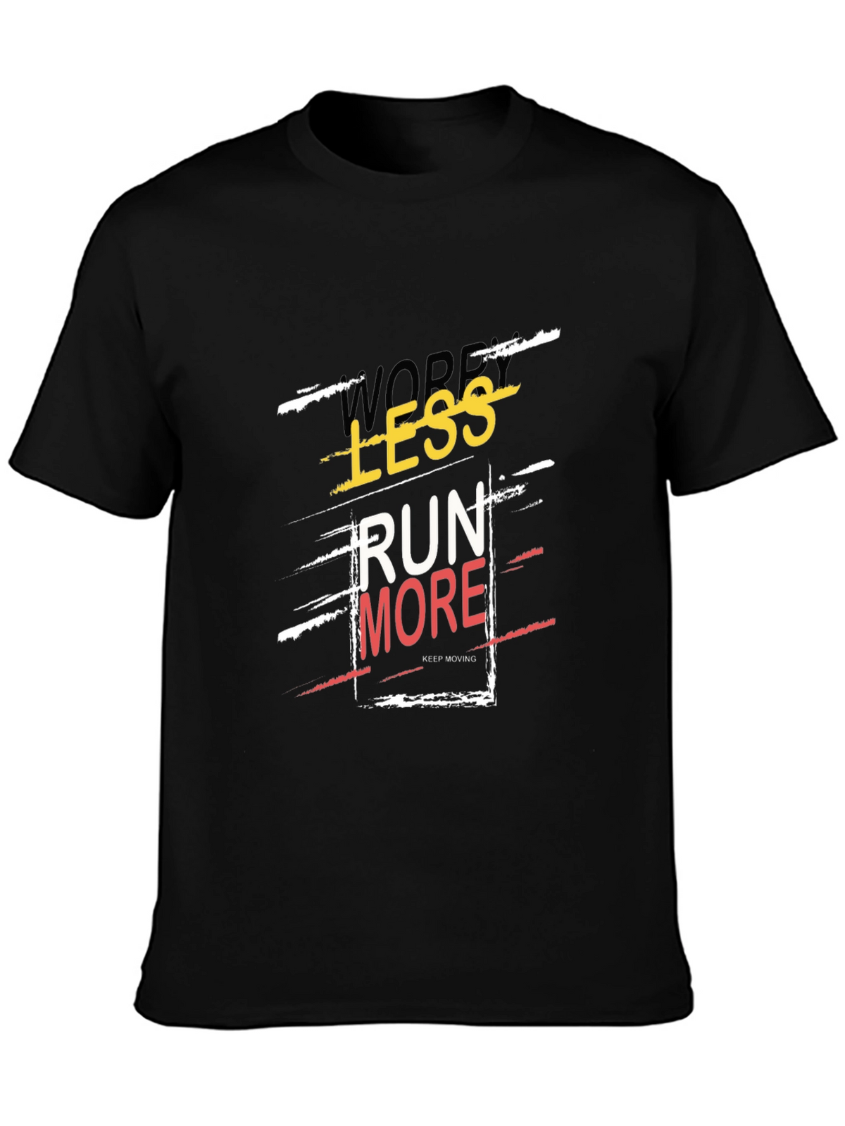 Run More Graphic Tee - Trendy Slogan T-Shirt