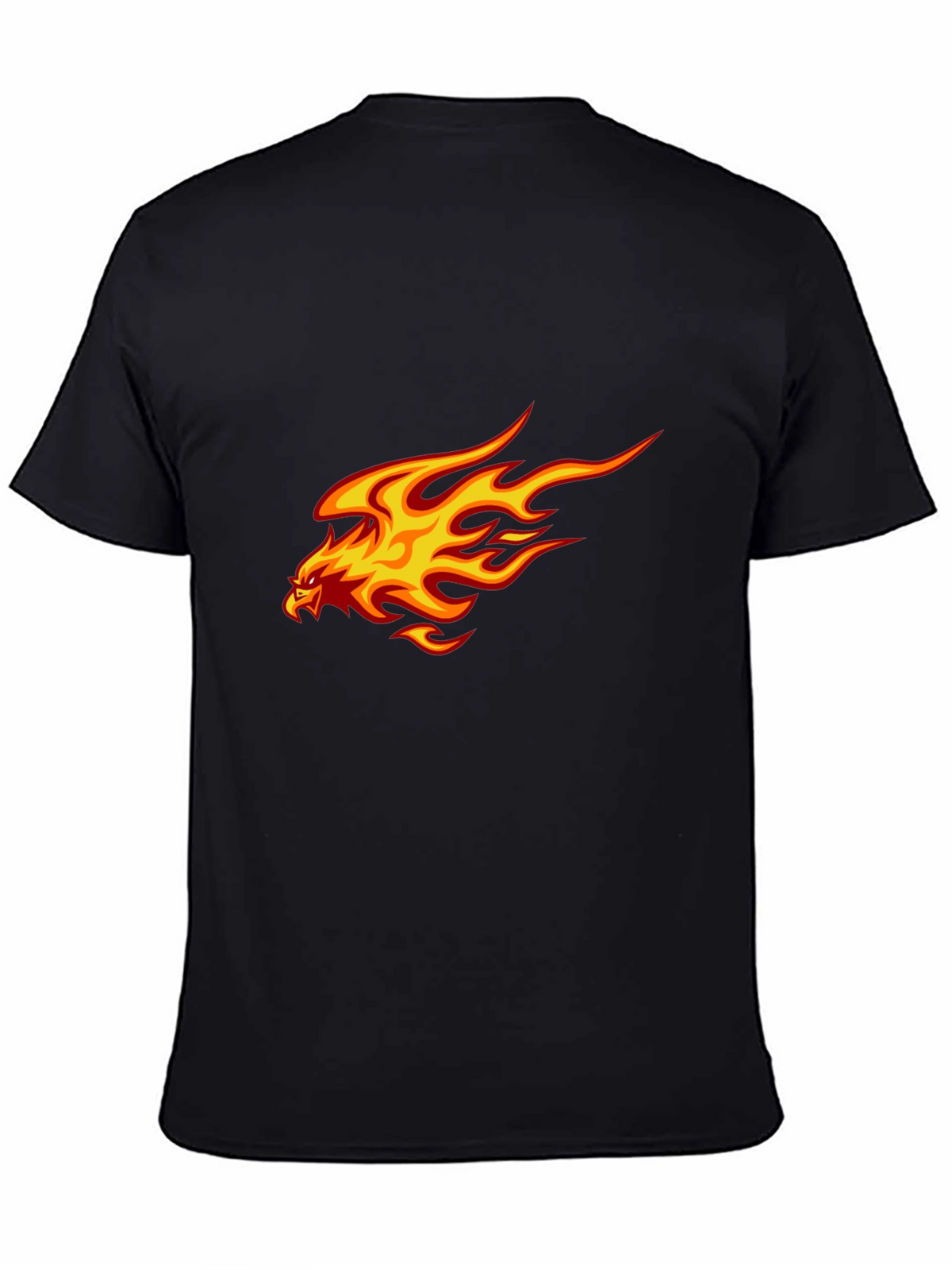 Fiery Eagle Graphic T-Shirt - Bold Black Tee