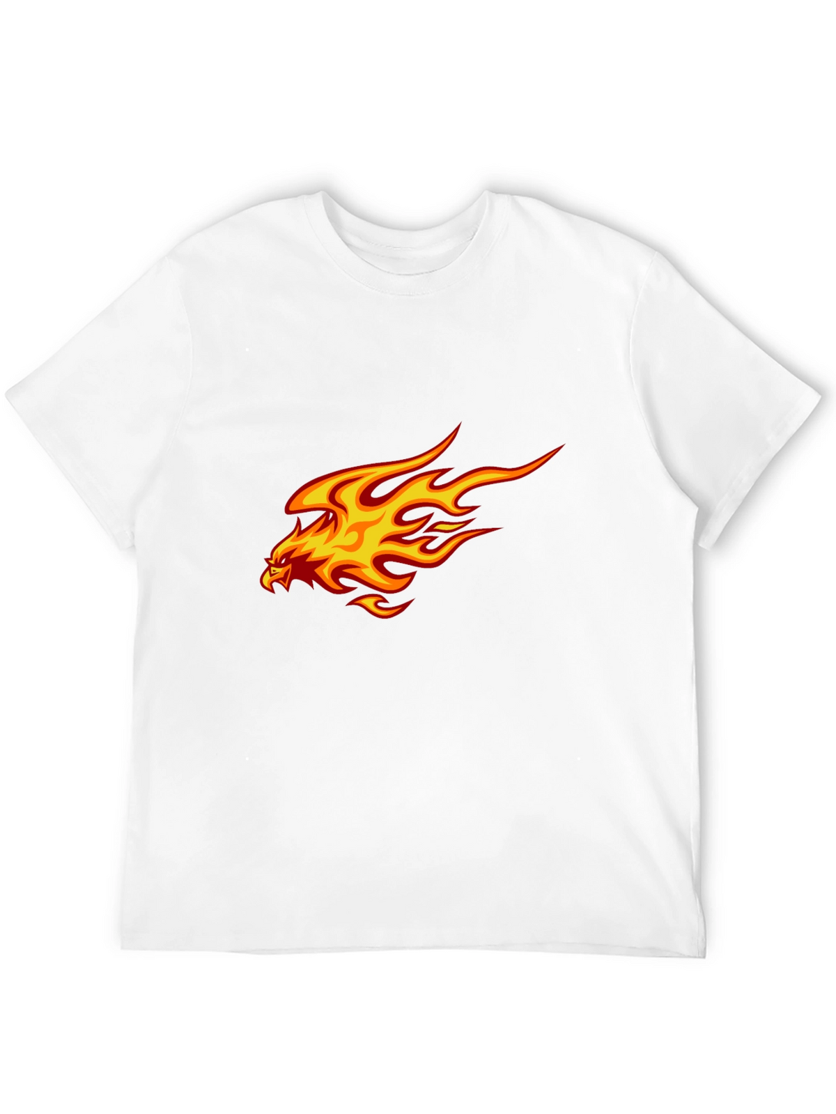 Fiery Eagle Graphic T-Shirt - Bold Black Tee