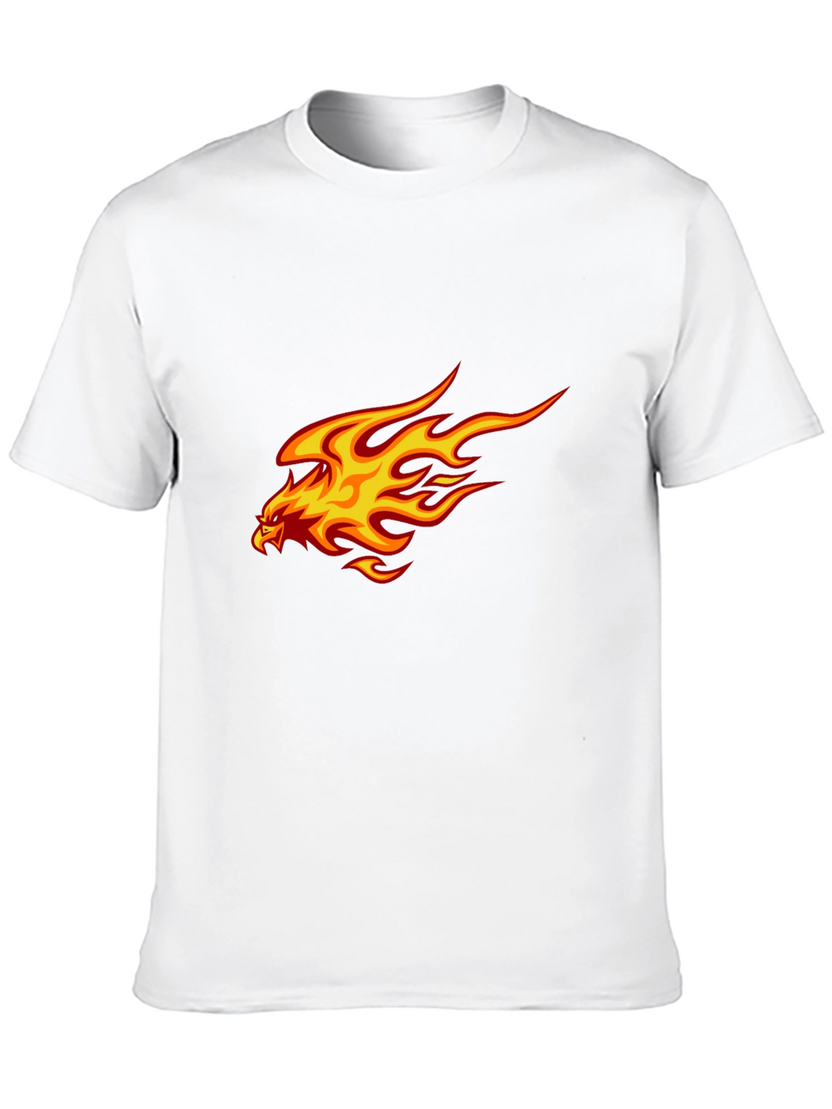 Fiery Eagle Graphic T-Shirt - Bold Black Tee