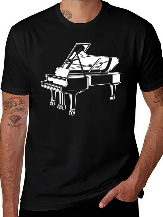 Piano Graphic T-Shirt - Music Lover Tee