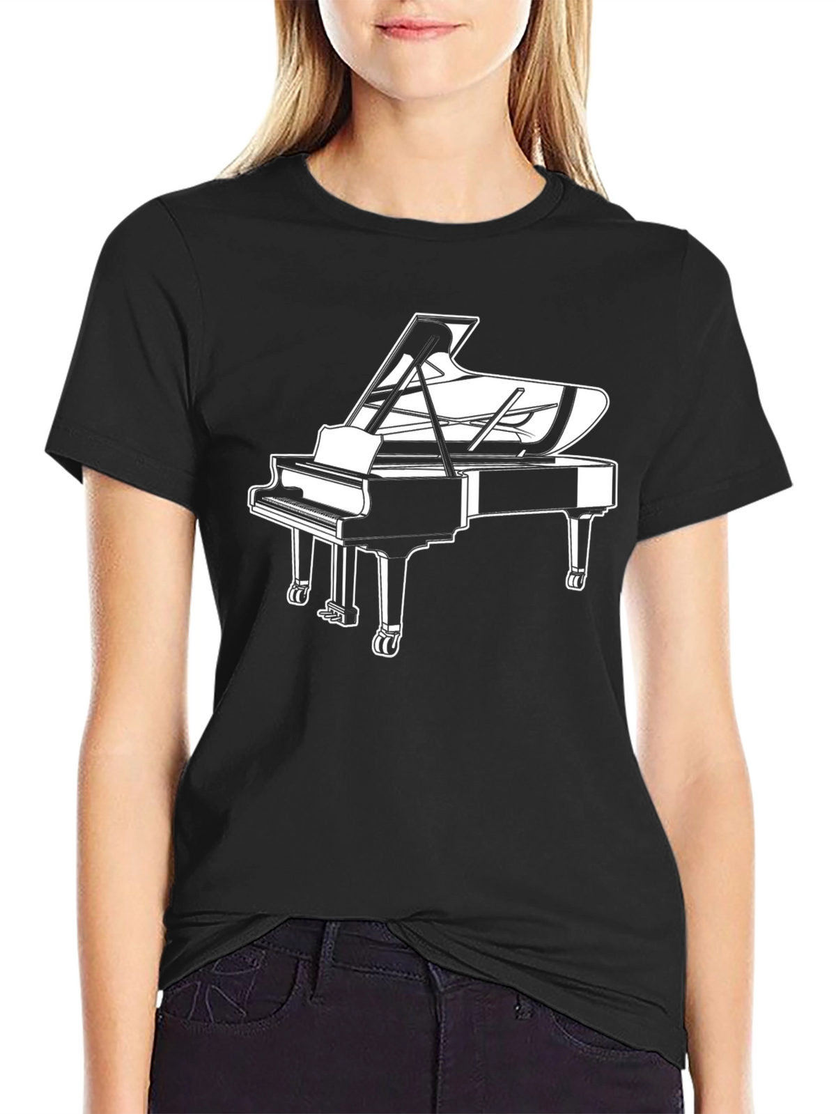 Piano Graphic T-Shirt - Music Lover Tee
