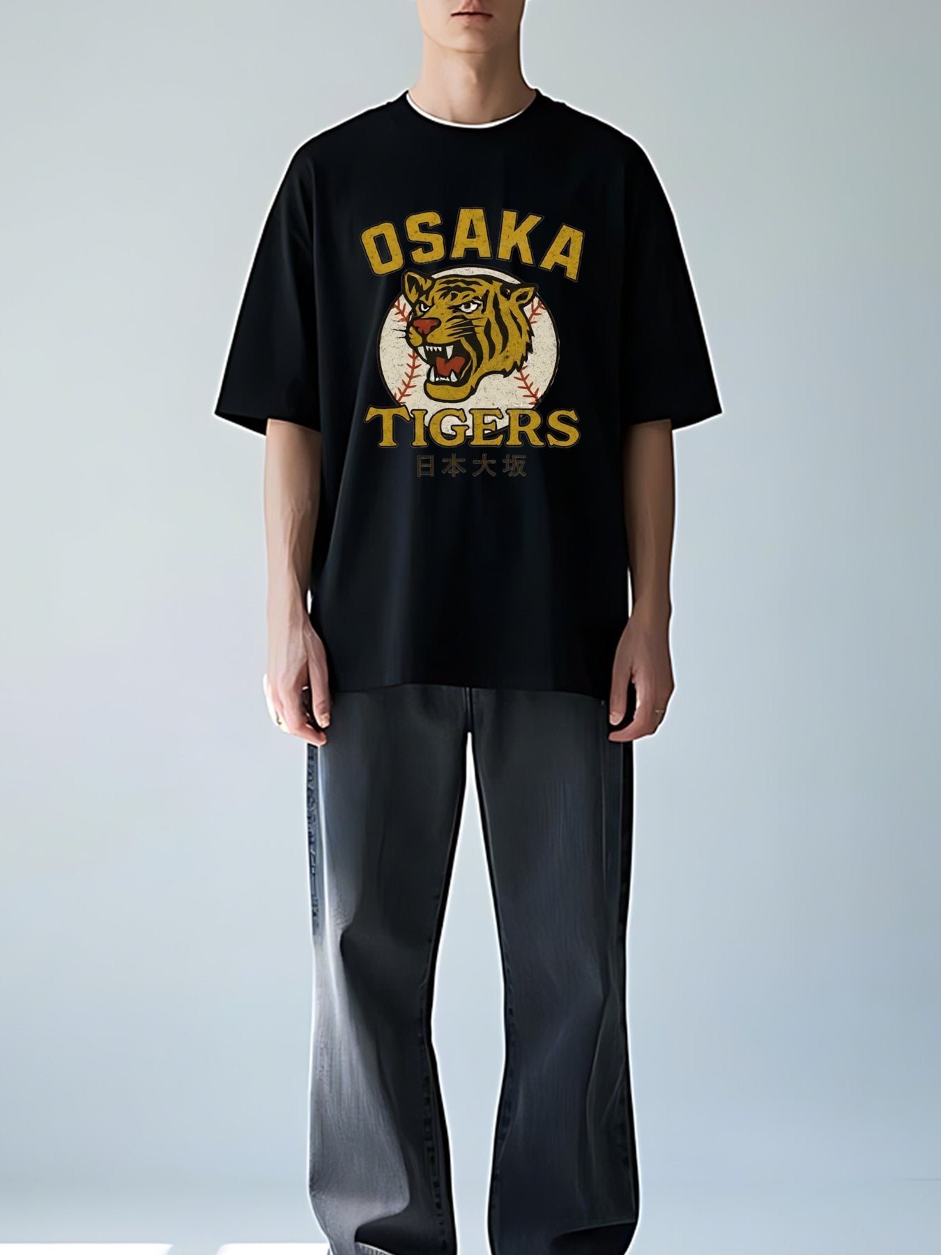 T-shirt Tokyo-tiger-funny-osaka-tigers-washed-t-shirt
