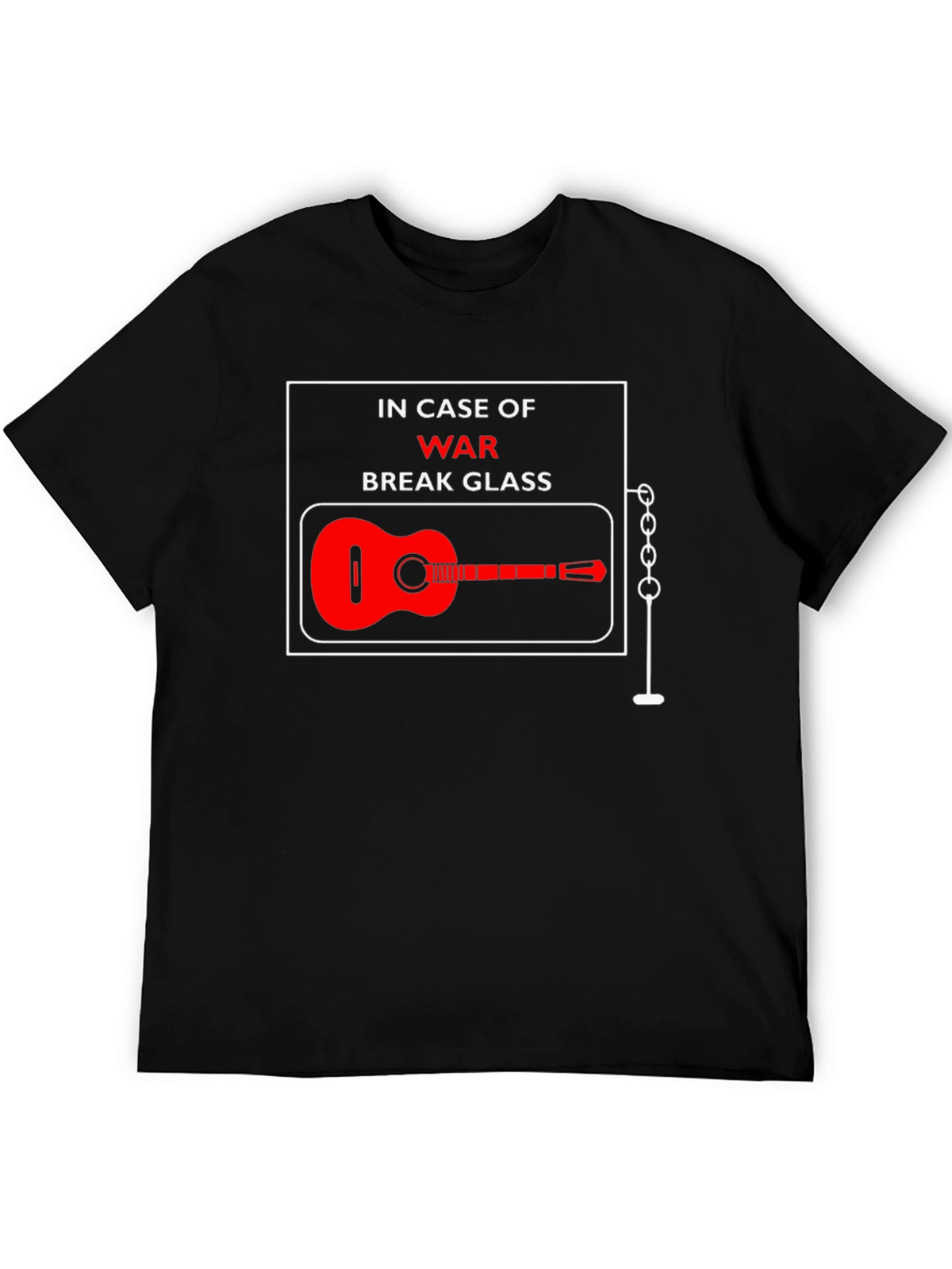 In Case Of War Break Glass Guitar T-Shirt
