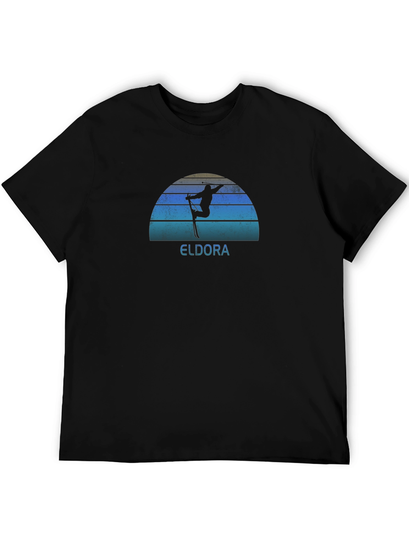 Eldora Retro Ski T-Shirt - Unisex Black Tee