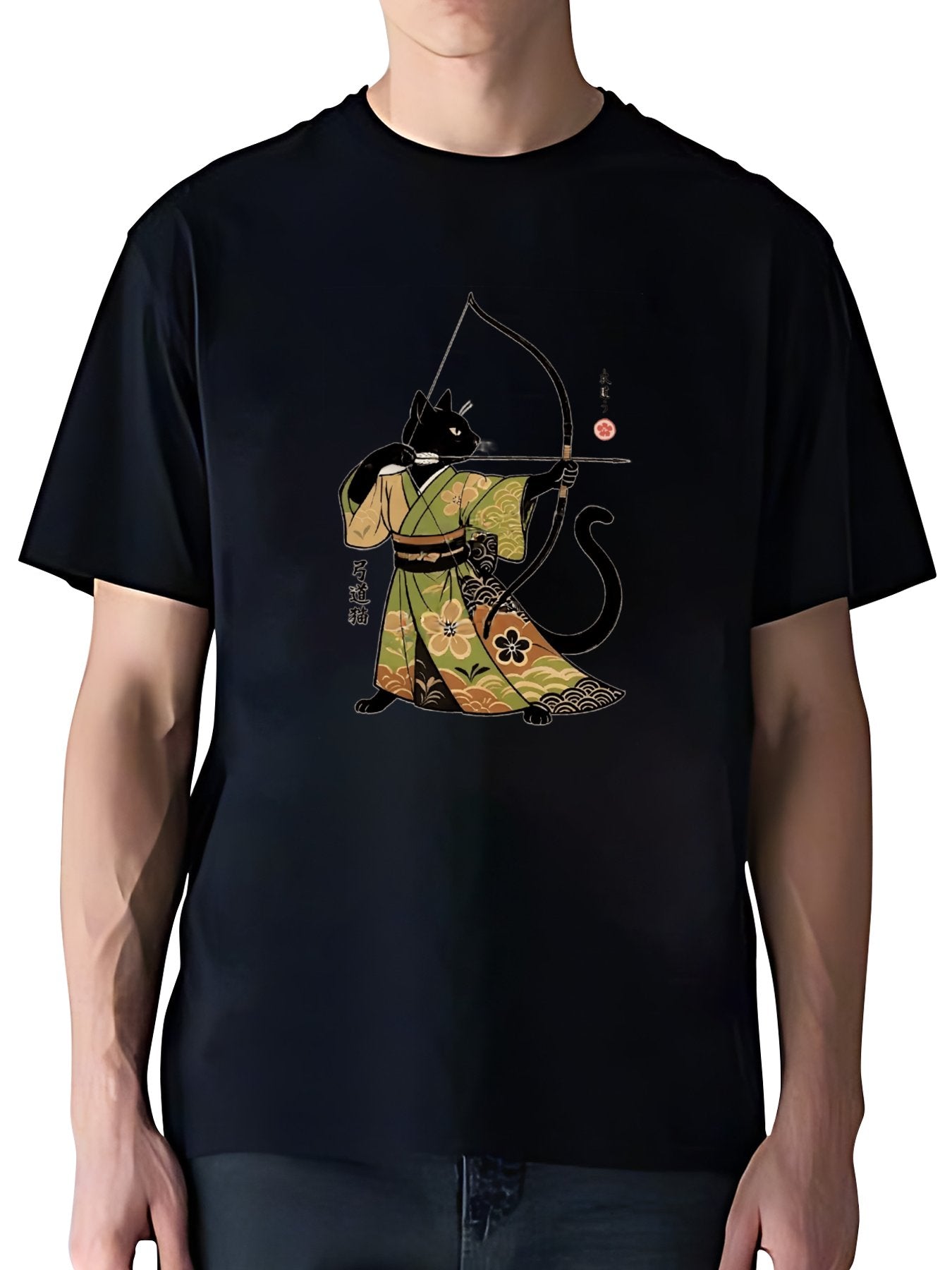 T-shirt Tokyo-tiger-japan-cat-archery-washed-t-shirt
