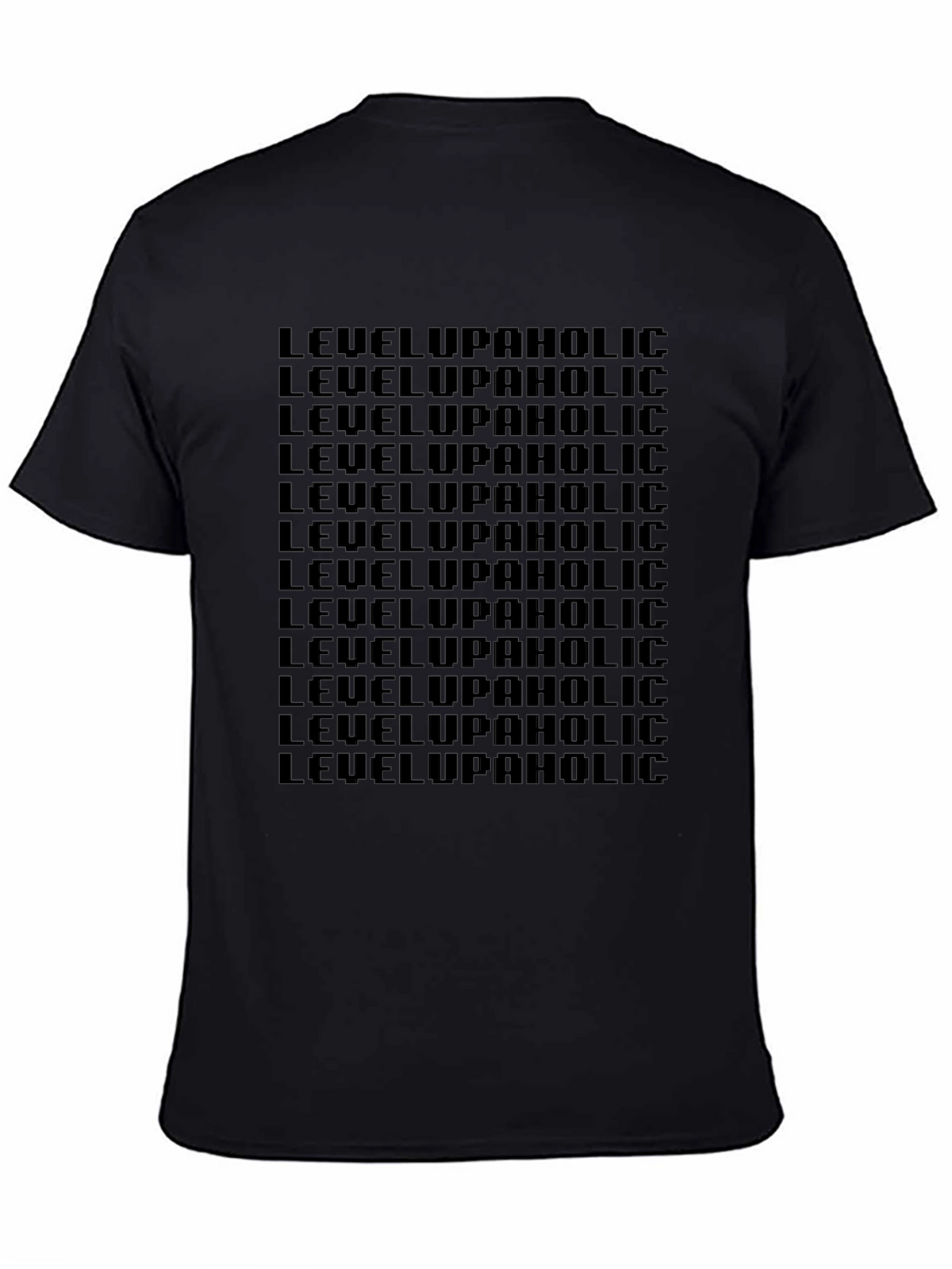 Level Upaholic Black Graphic Tee