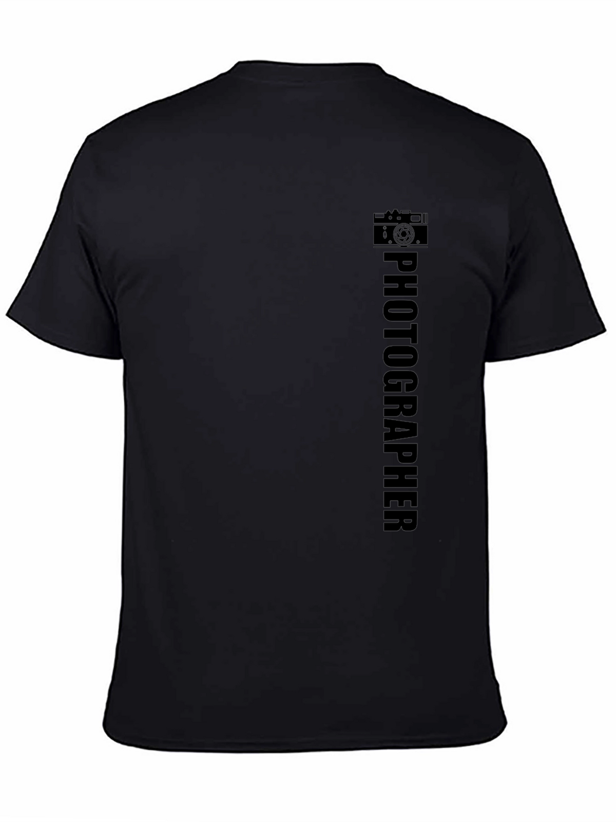 Photographer Graphic Tee - Black Cotton Casual Shirt