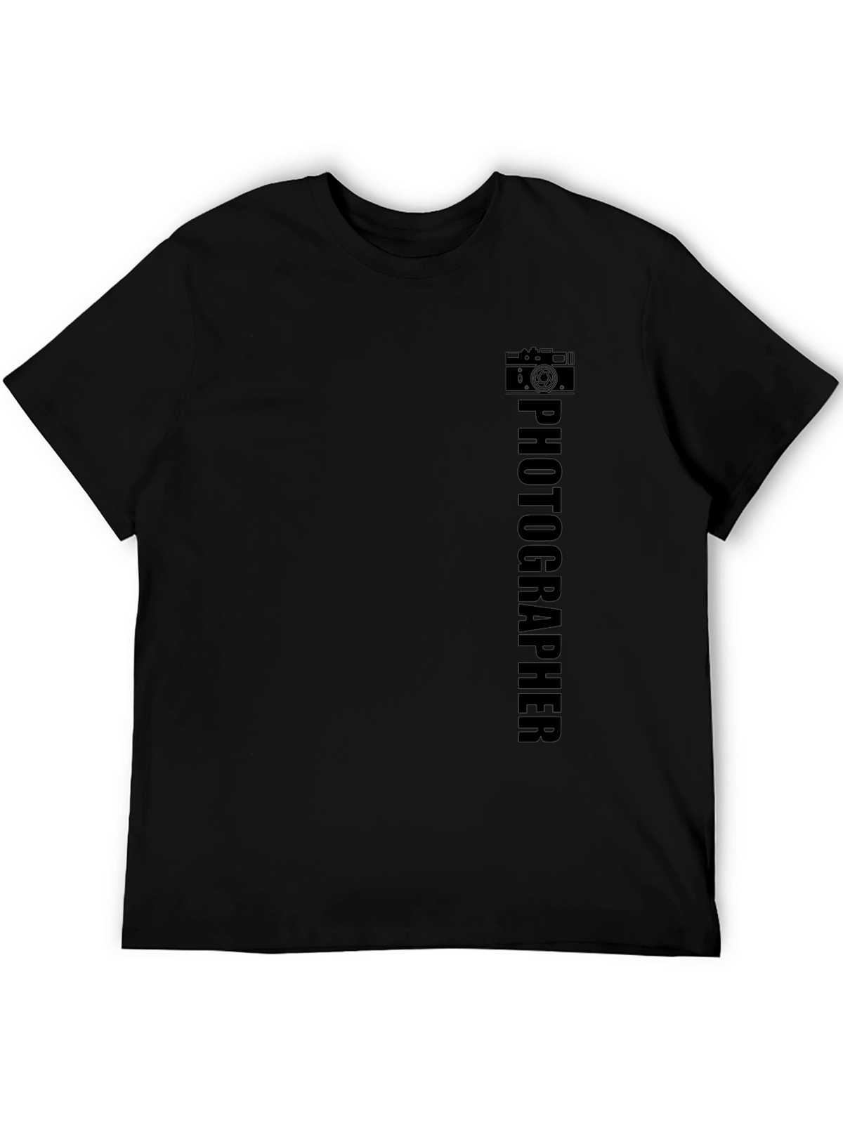 Photographer Graphic Tee - Black Cotton Casual Shirt