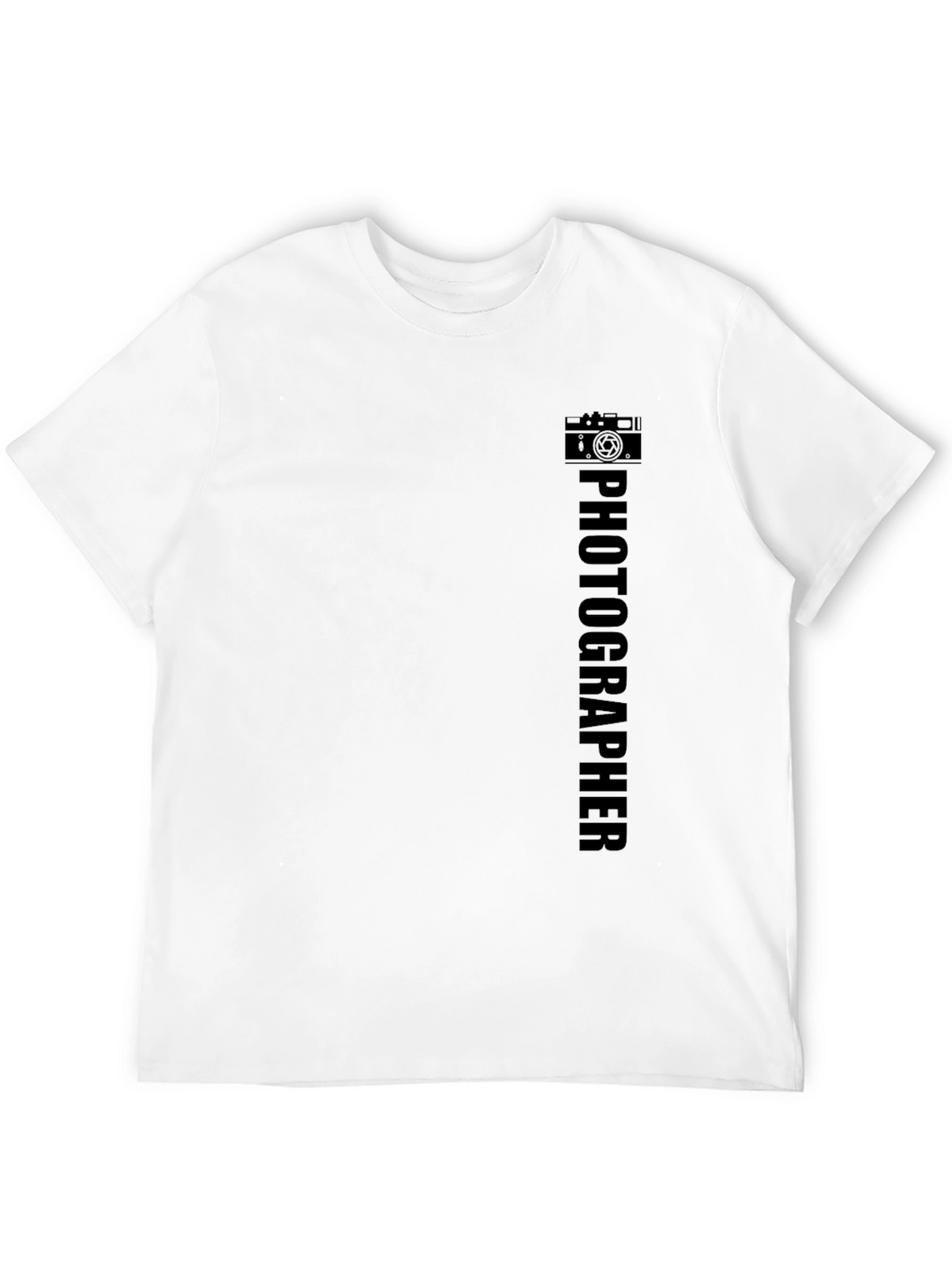 Photographer Graphic Tee - Black Cotton Casual Shirt