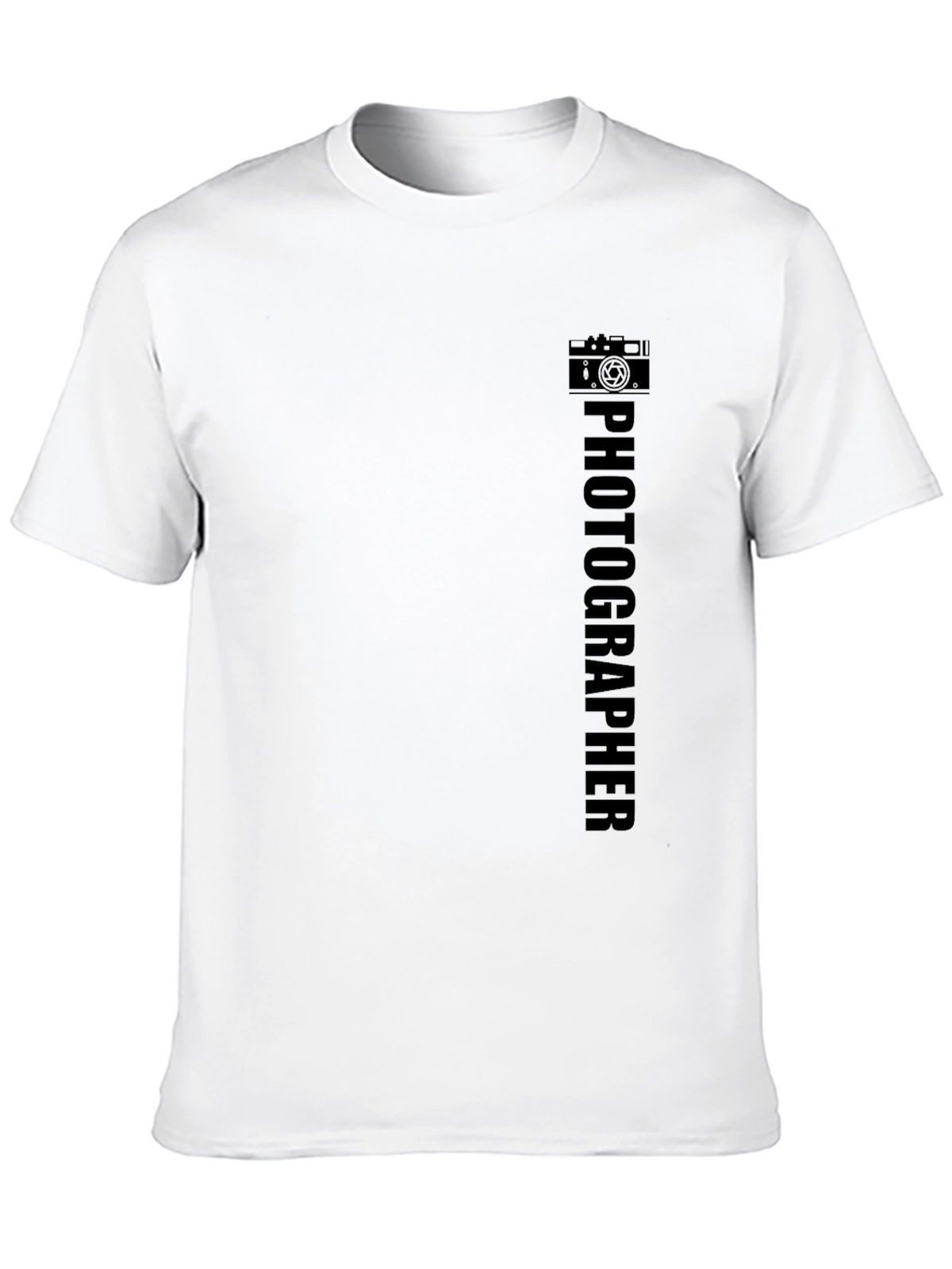 Photographer Graphic Tee - Black Cotton Casual Shirt