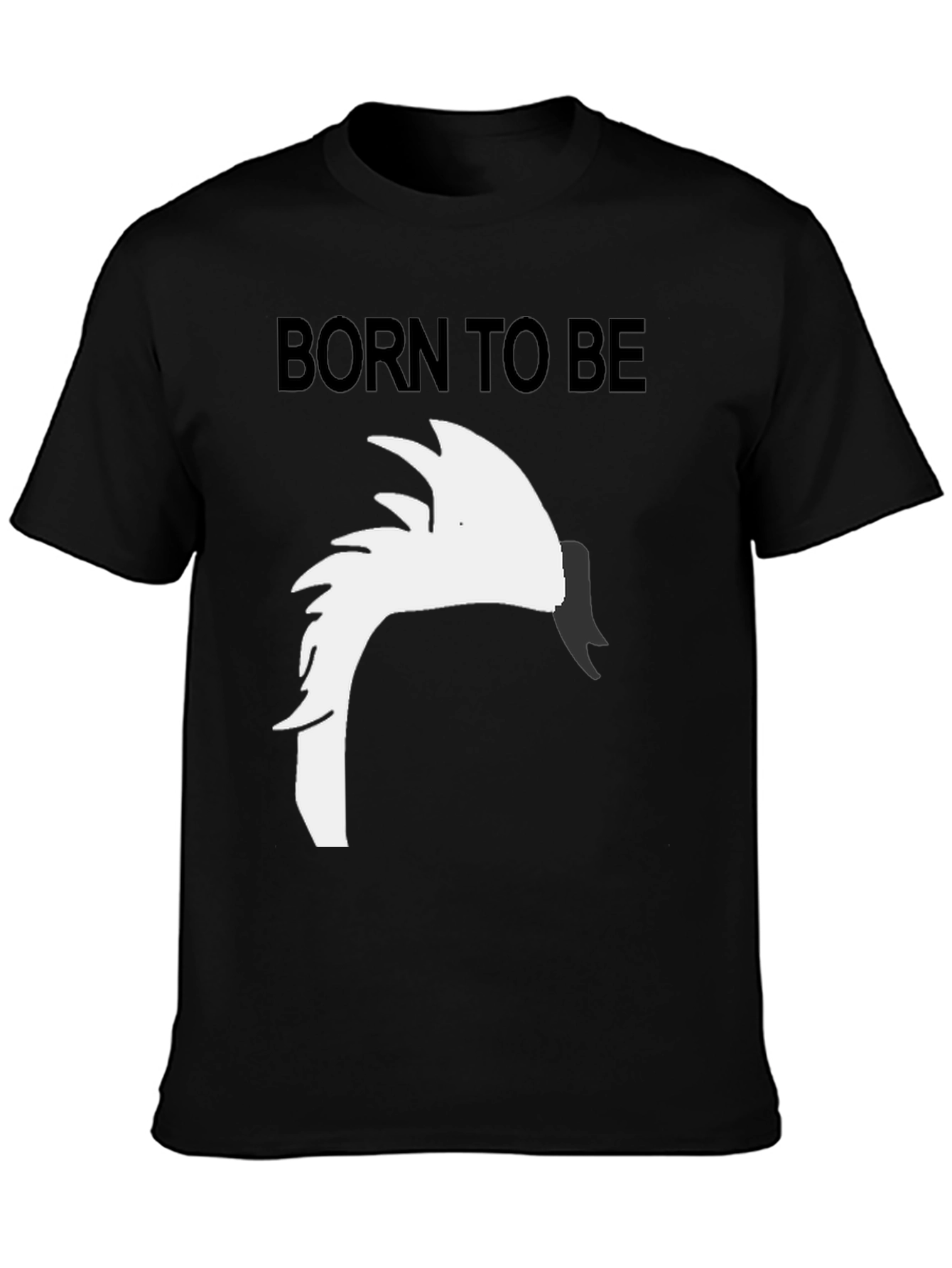 Born To Be Swan Black Graphic Tee