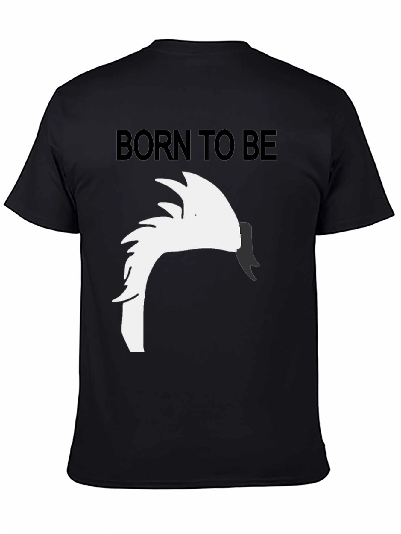 Born To Be Swan Black Graphic Tee