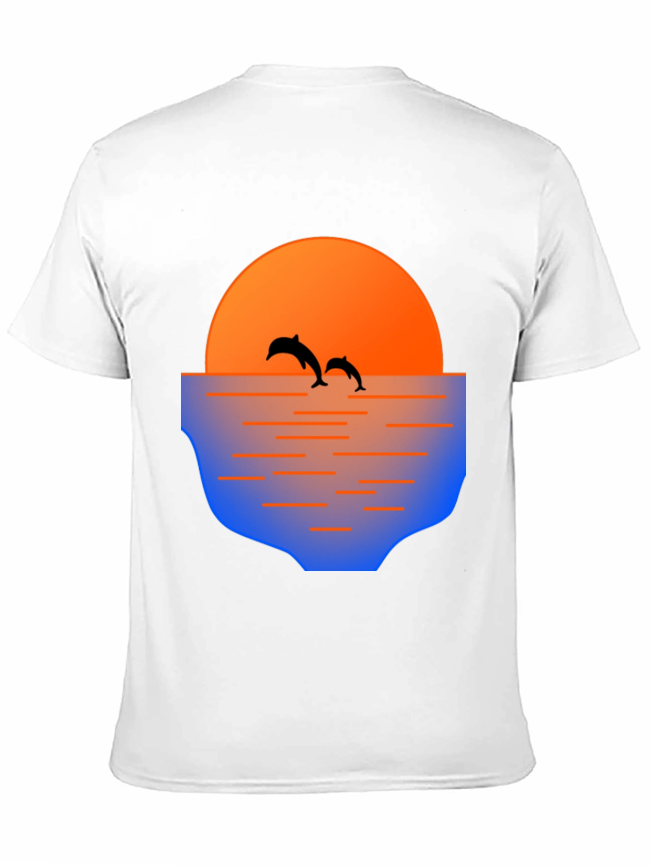 Dolphin Sunset Graphic Tee - Mens Black T-Shirt