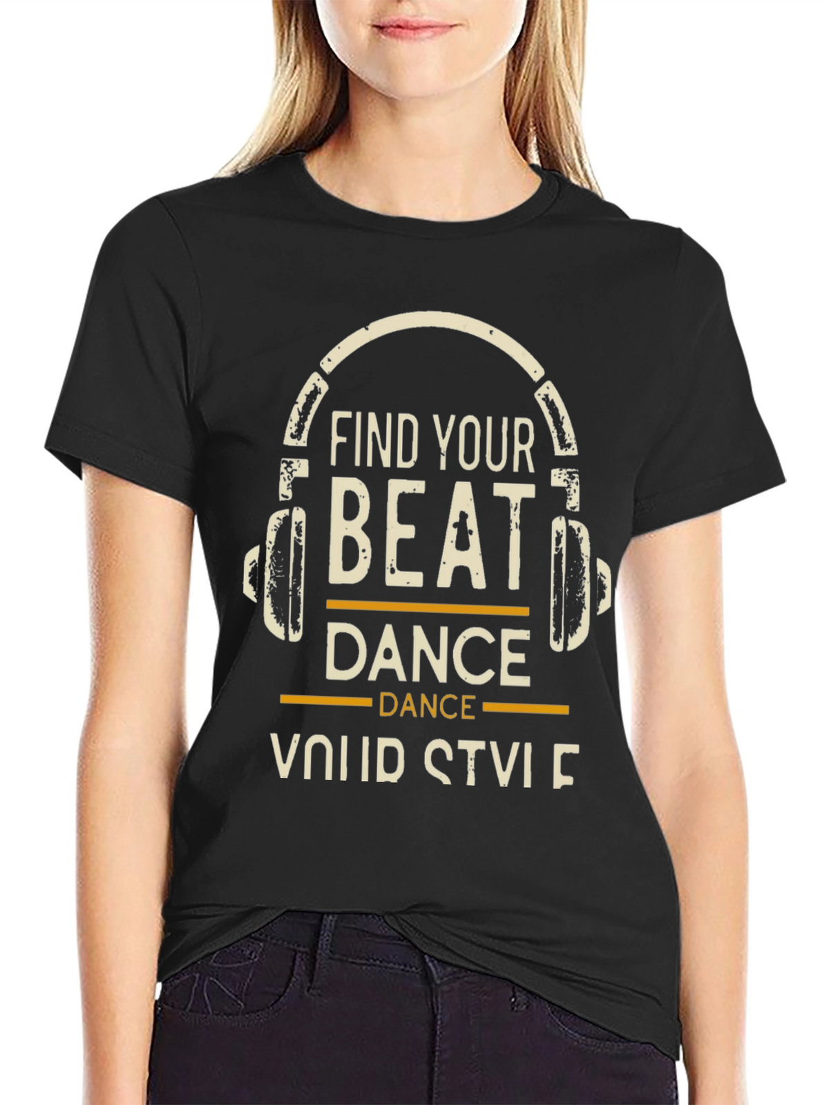 Find Your Beat Black Graphic Tee