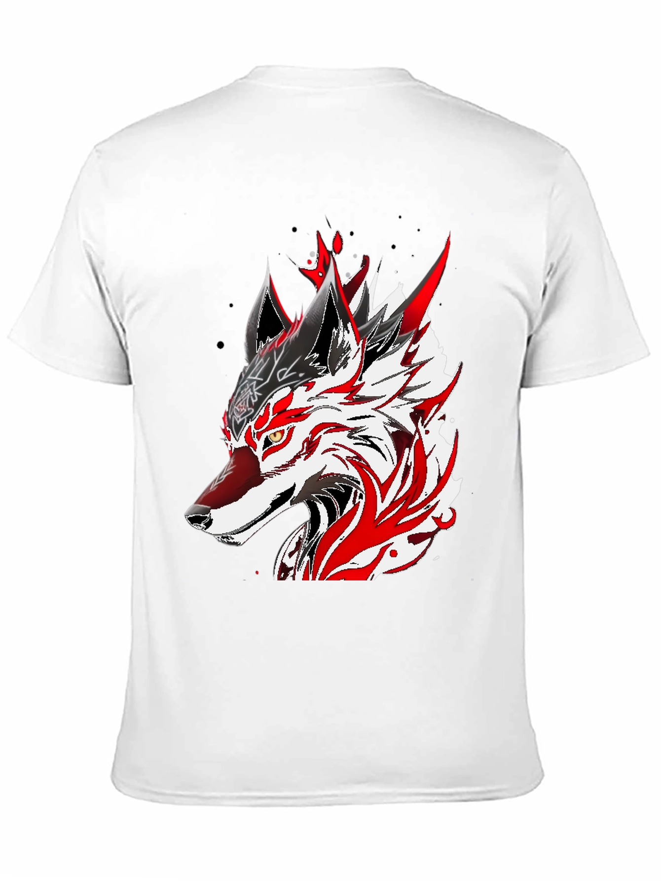 Wolf Graphic Black T-Shirt - Bold Anime Design