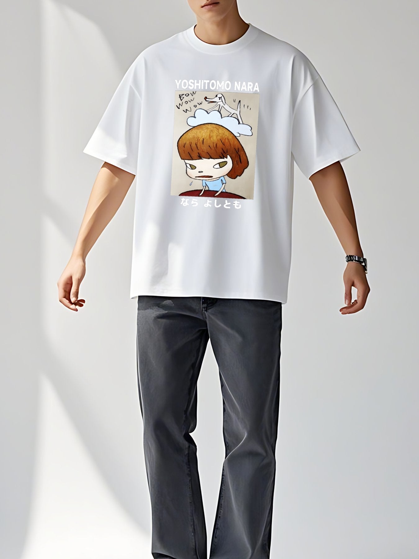 T-shirt Yoshitomo Nara Vintage Wash Japanese Design T-Shirt