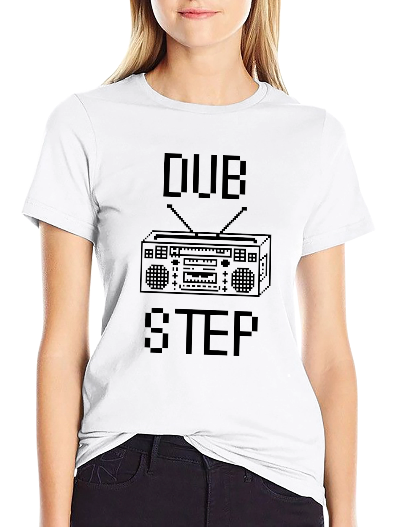 Dubstep Boombox Black Graphic T-Shirt