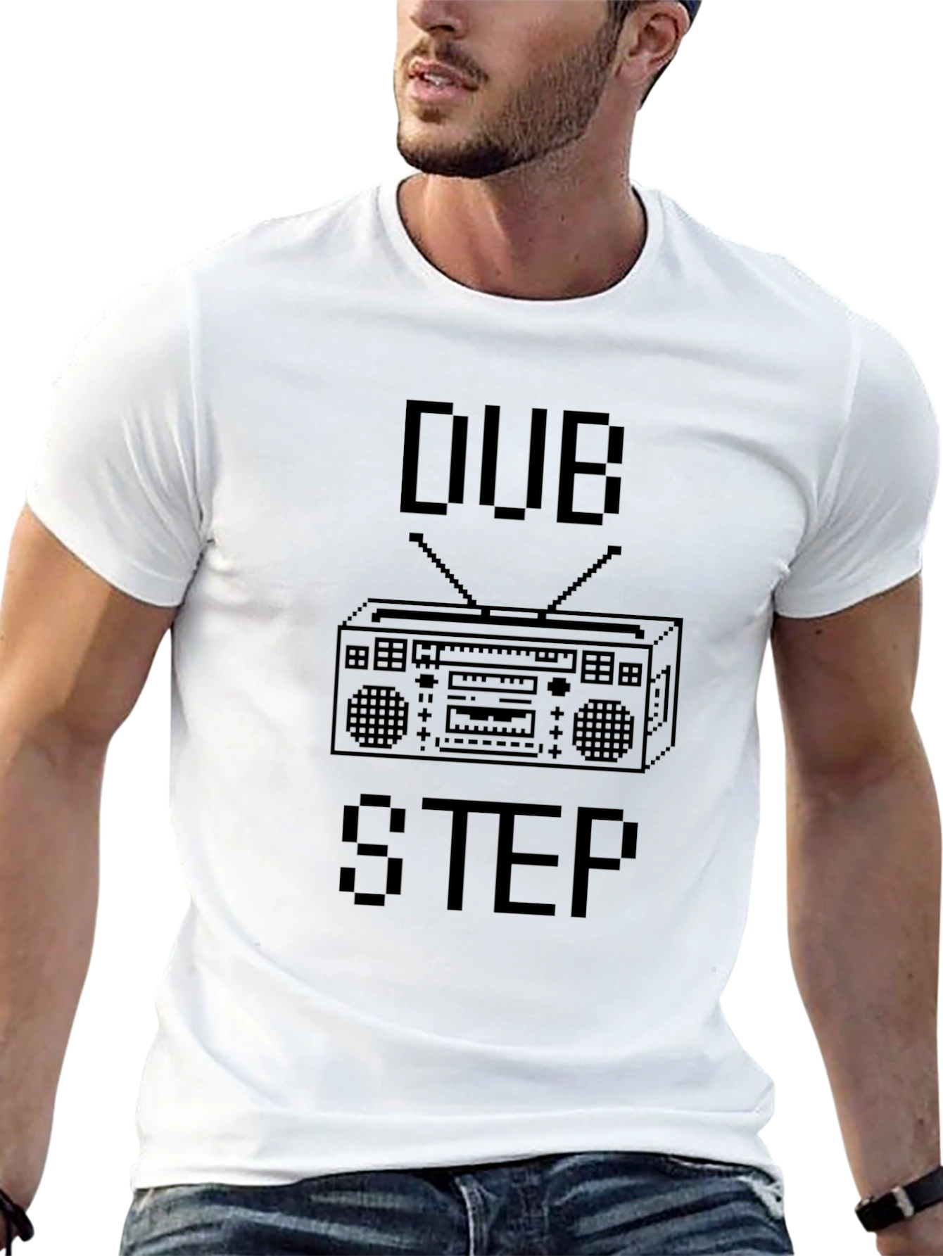 Dubstep Boombox Black Graphic T-Shirt