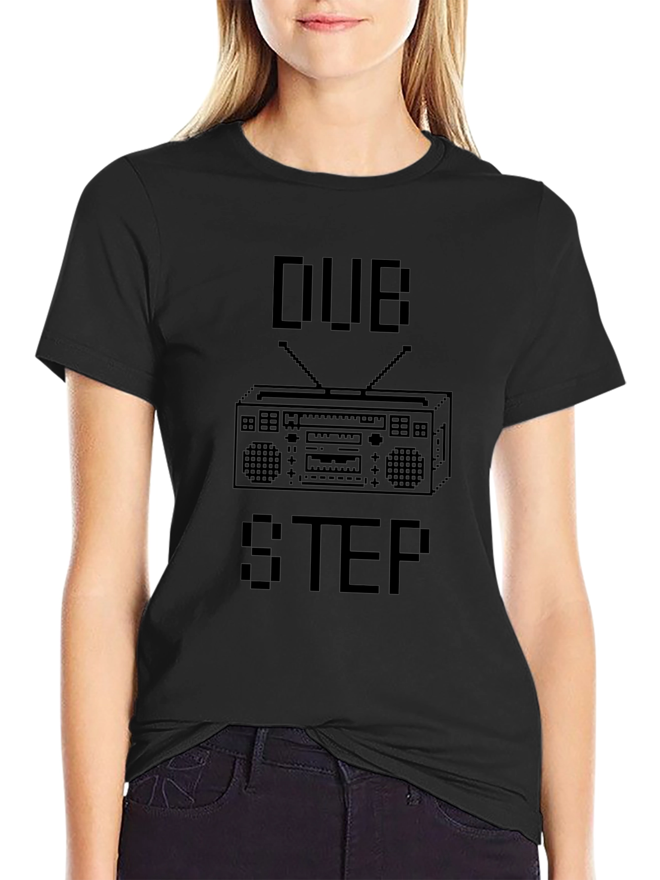 Dubstep Boombox Black Graphic T-Shirt