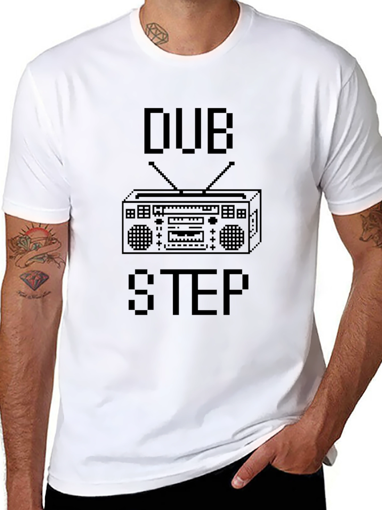 Dubstep Boombox Black Graphic T-Shirt