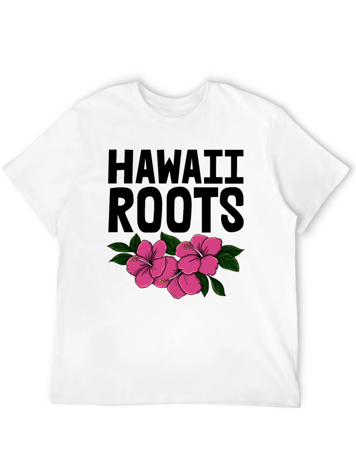 Hawaii Roots Hibiscus Flower Graphic T-Shirt