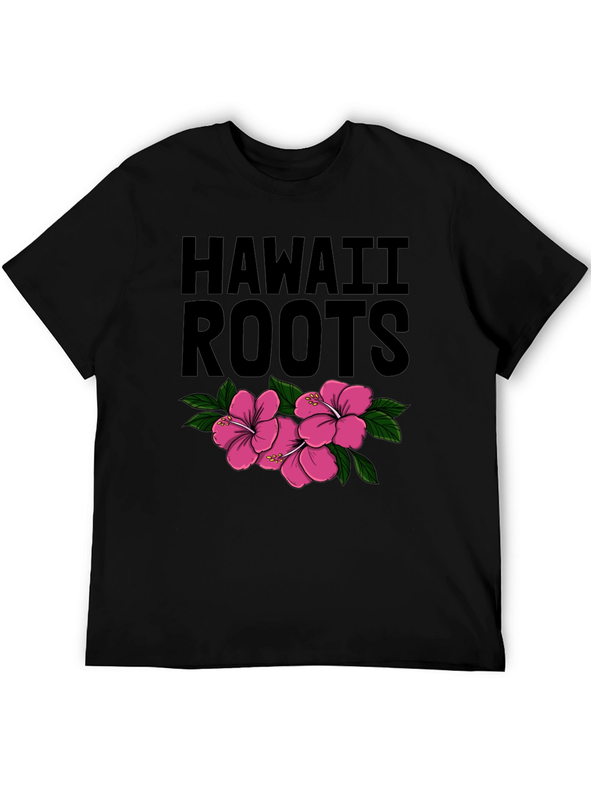 Hawaii Roots Hibiscus Flower Graphic T-Shirt