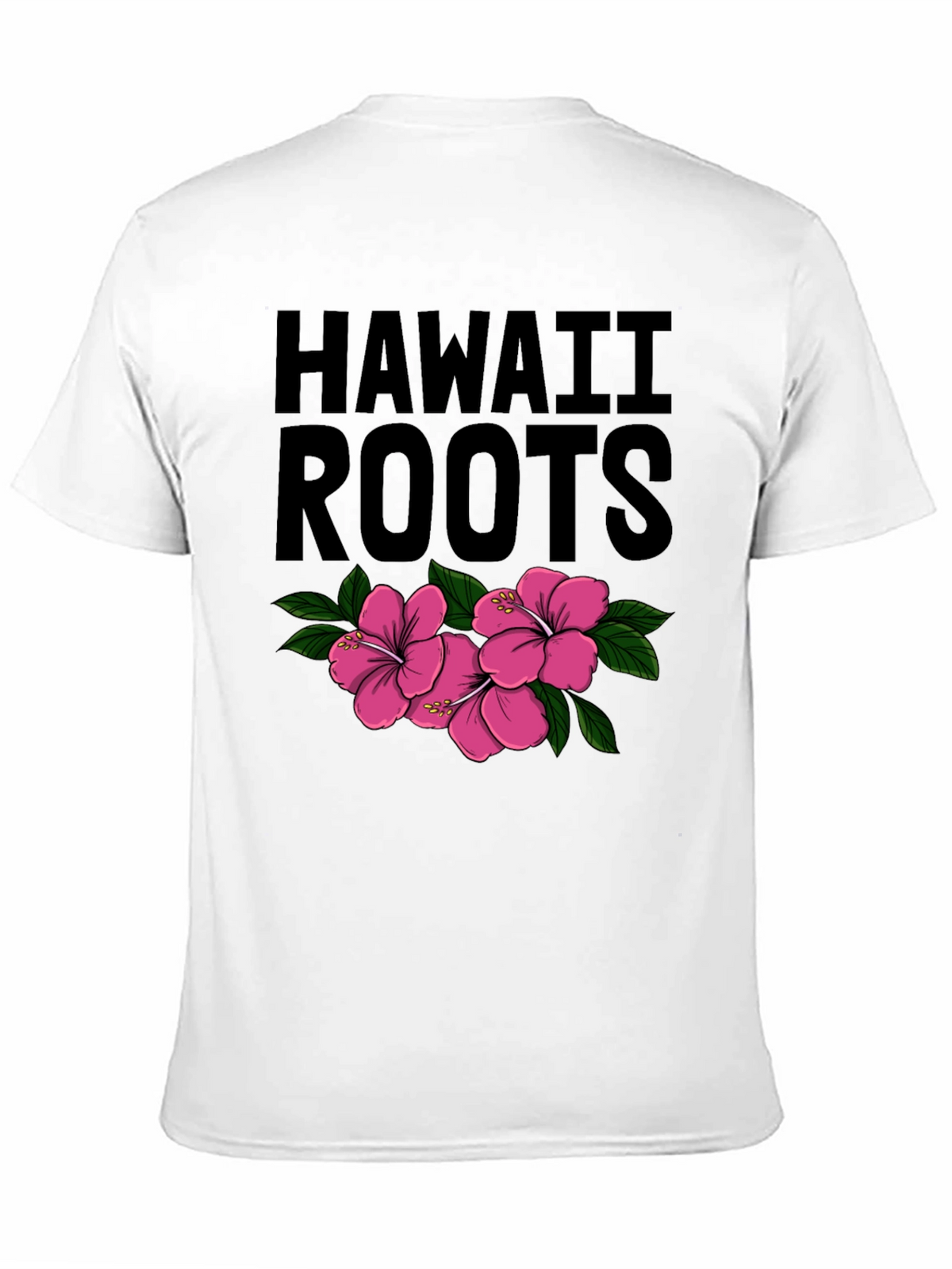 Hawaii Roots Hibiscus Flower Graphic T-Shirt