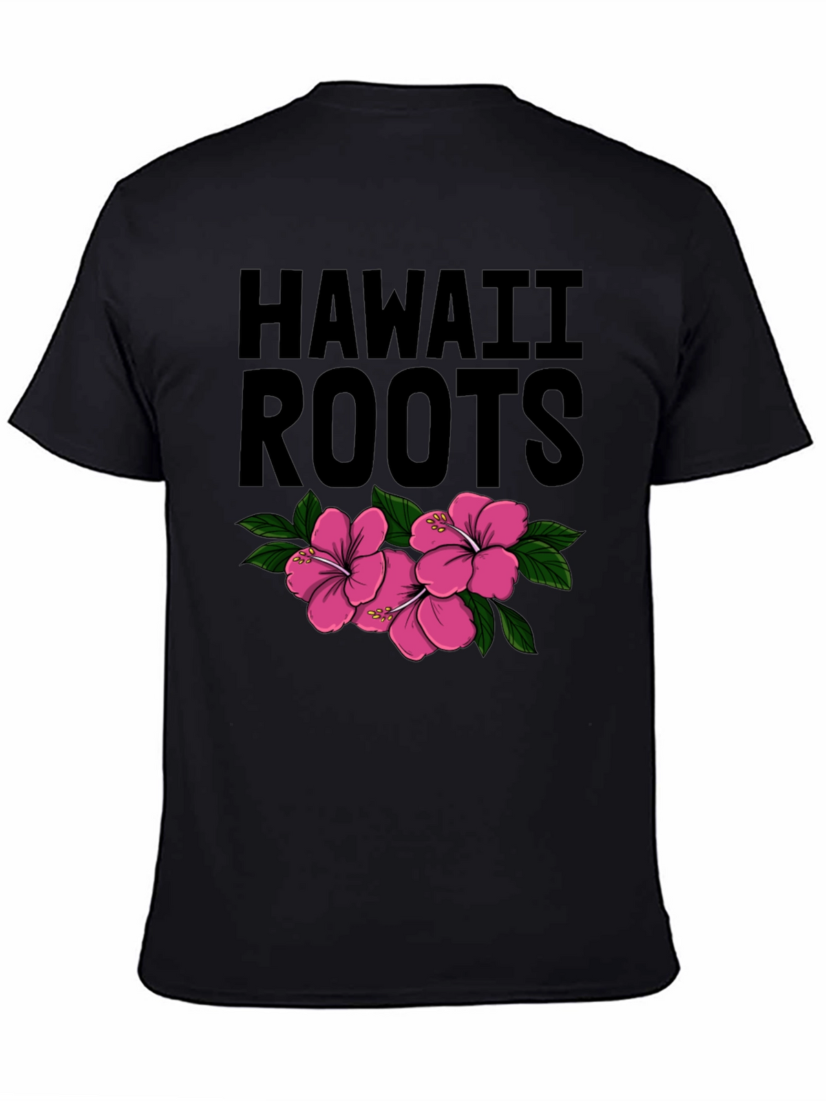 Hawaii Roots Hibiscus Flower Graphic T-Shirt