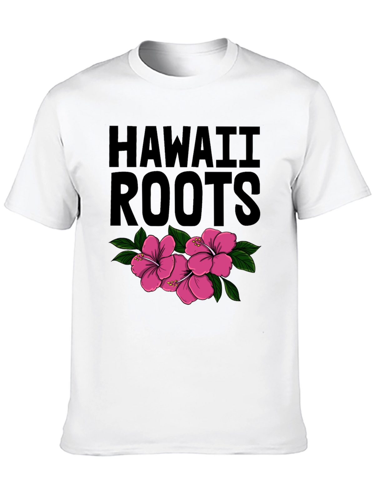 Hawaii Roots Hibiscus Flower Graphic T-Shirt