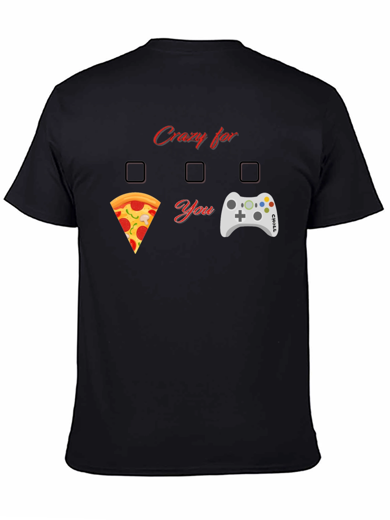 Crazy for Pizza and Gaming T-Shirt