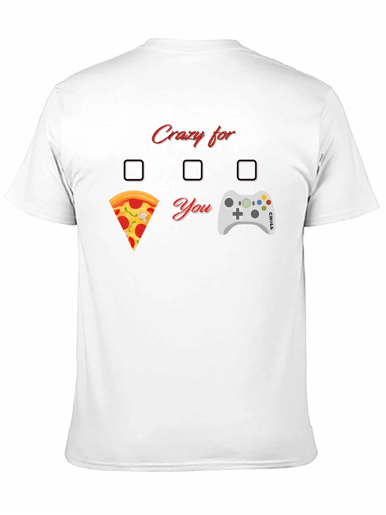 Crazy for Pizza and Gaming T-Shirt