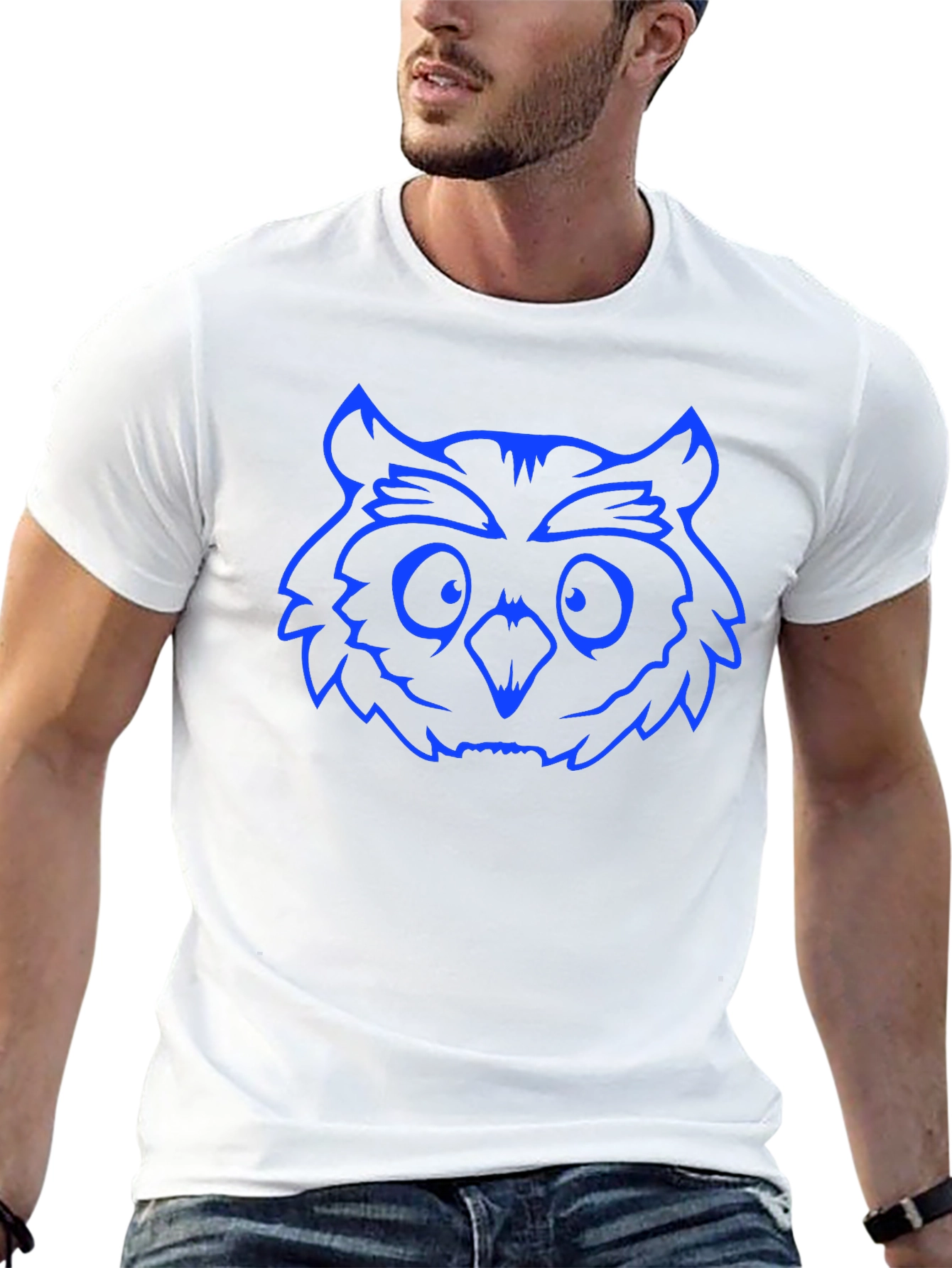 Cool Owl Graphic Black T-Shirt