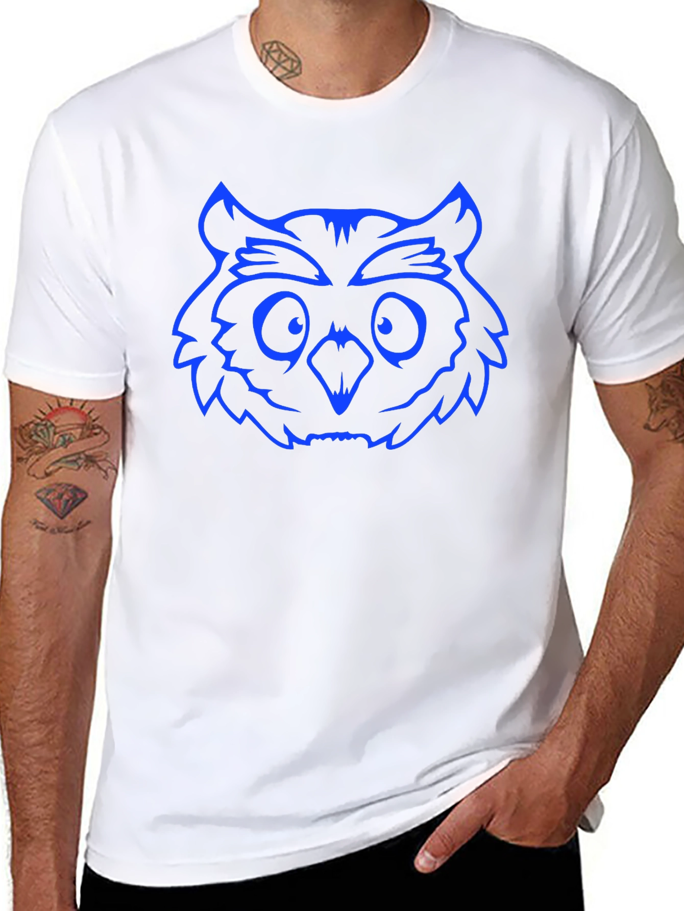 Cool Owl Graphic Black T-Shirt