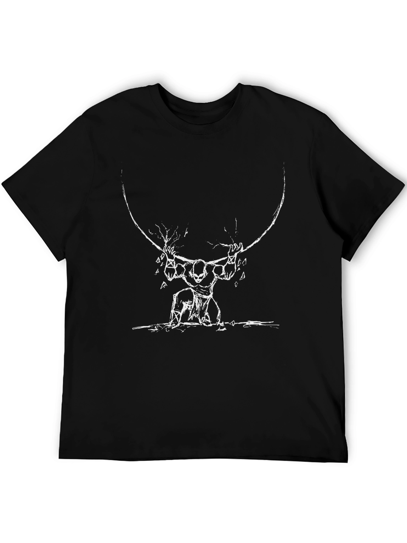 Atlas Sketch Black T-Shirt