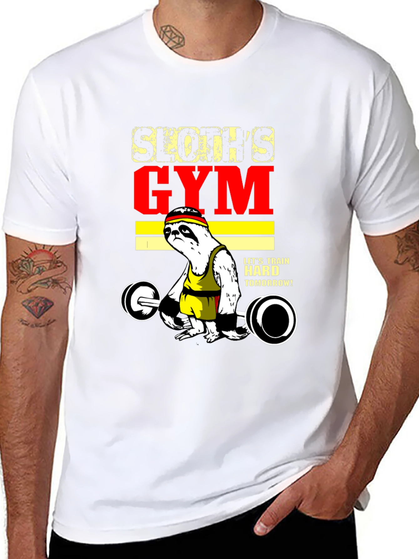 Sloths Gym T-Shirt - Train Hard Tomorrow!