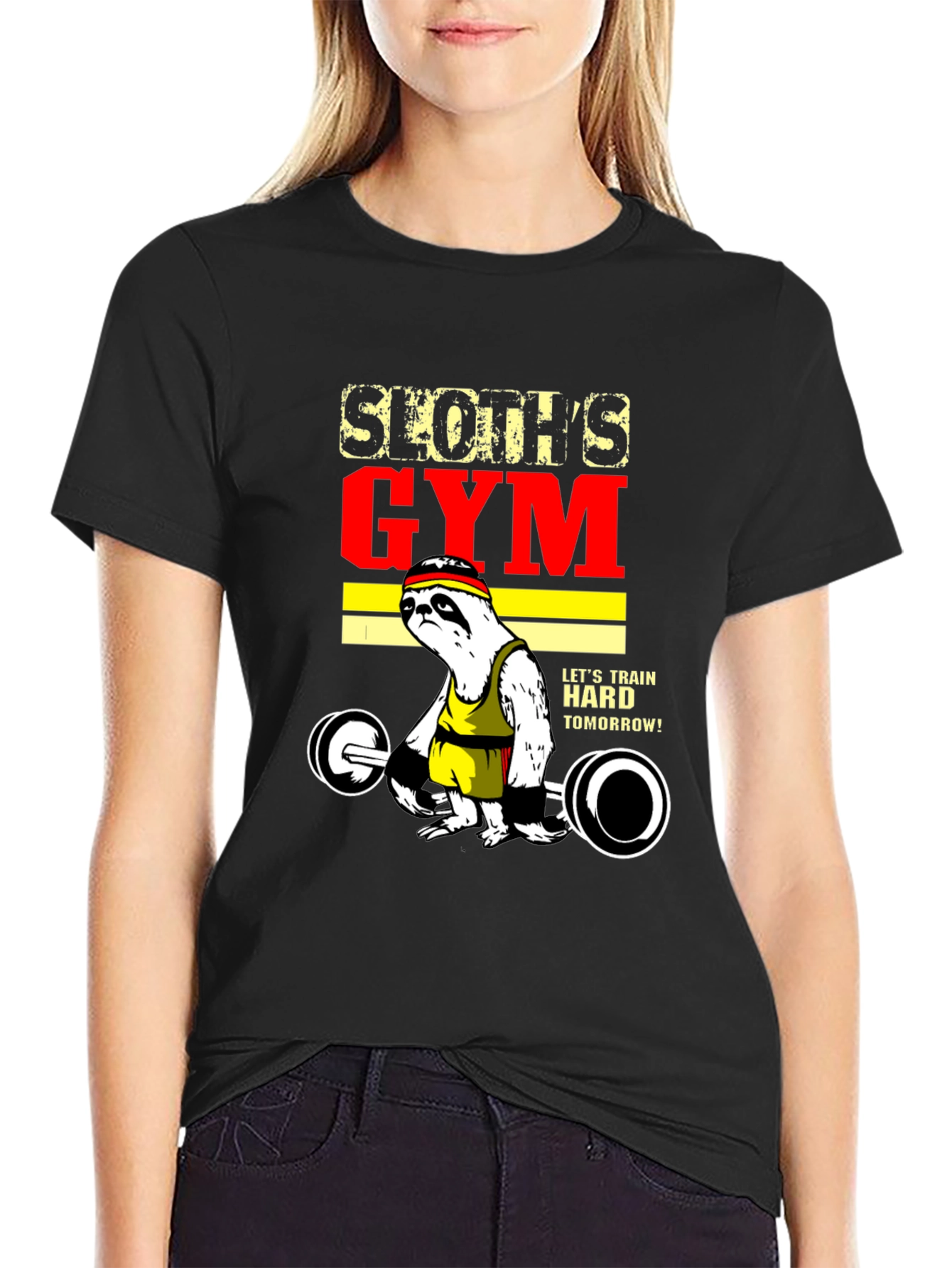 Sloths Gym T-Shirt - Train Hard Tomorrow!