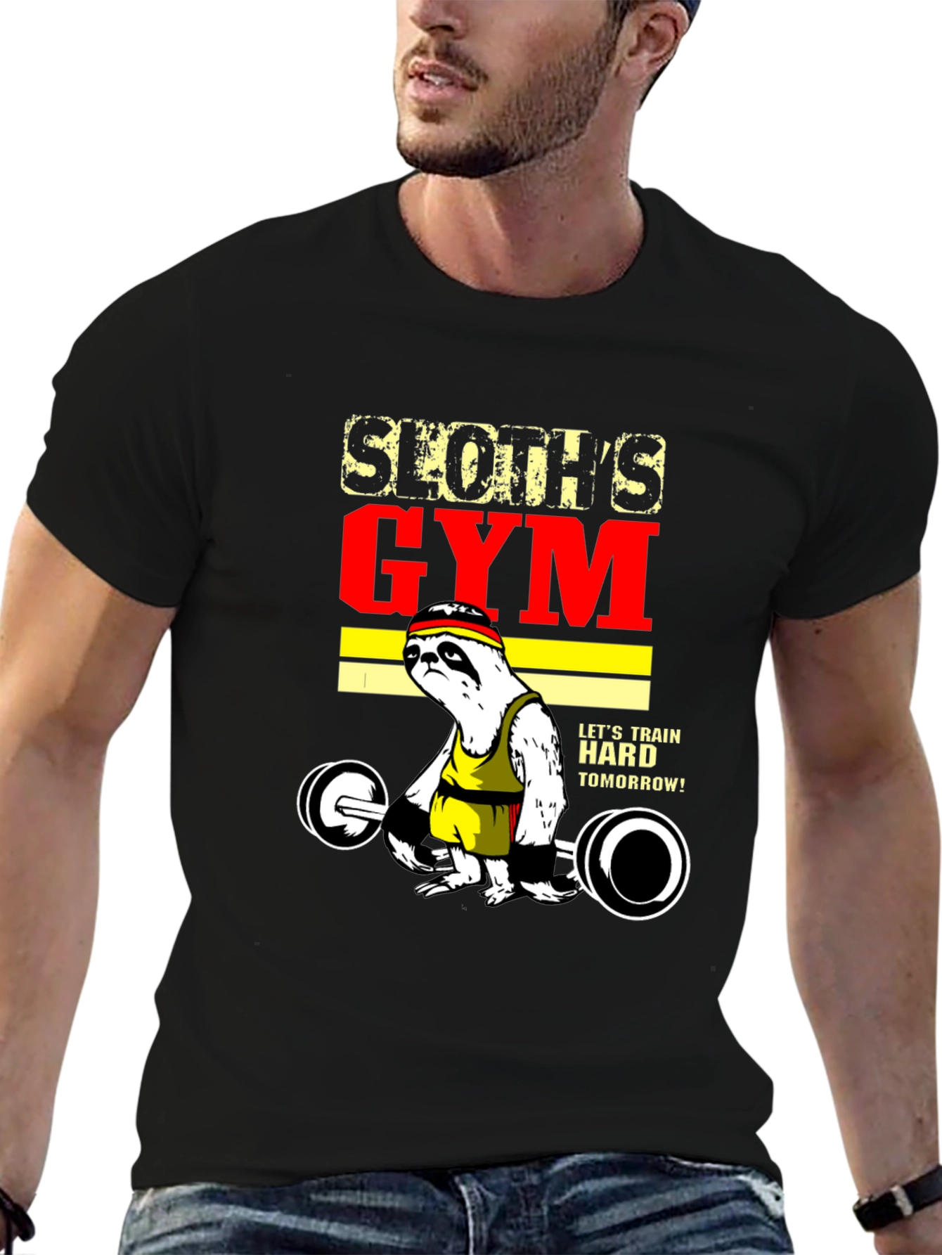 Sloths Gym T-Shirt - Train Hard Tomorrow!