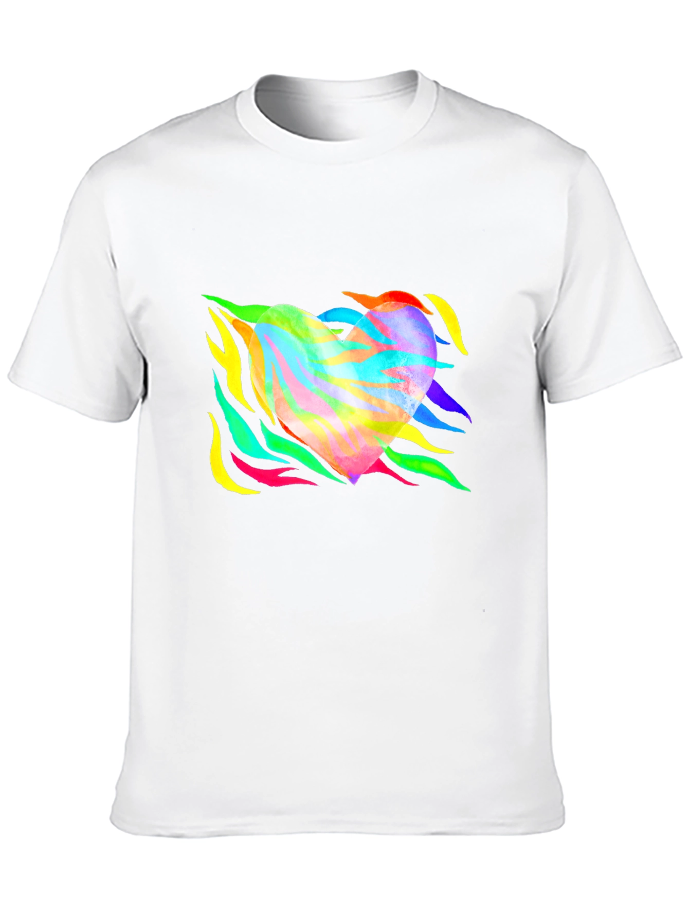 Rainbow Zebra Heart Graphic Tee